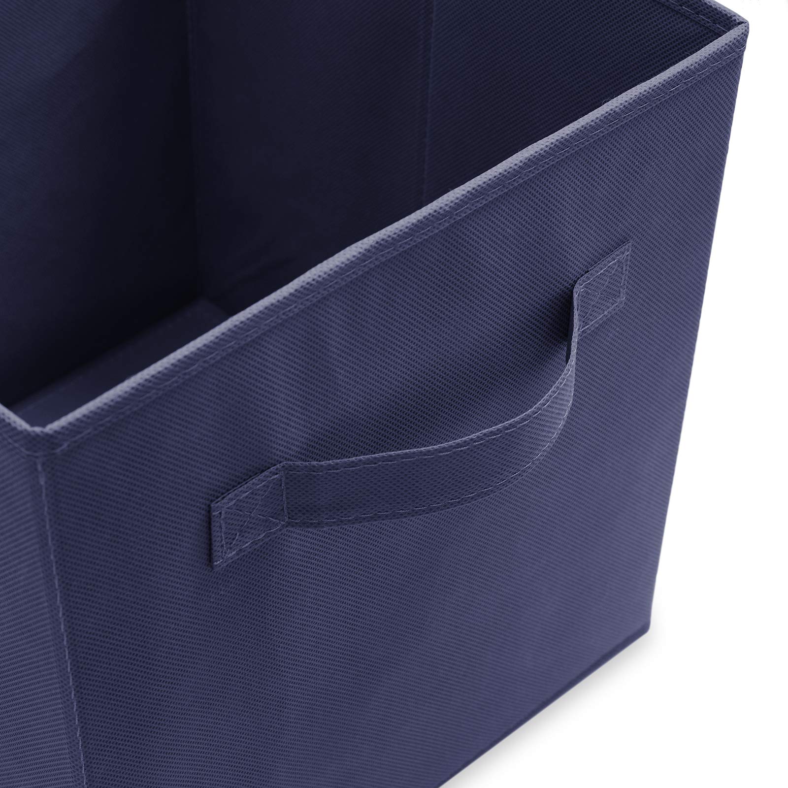 Casafield Set Of 6 Collapsible Fabric Cube Storage Bins, Navy Blue - 11'' Foldable Cloth Baskets For Shelves, Cubby Organizers &