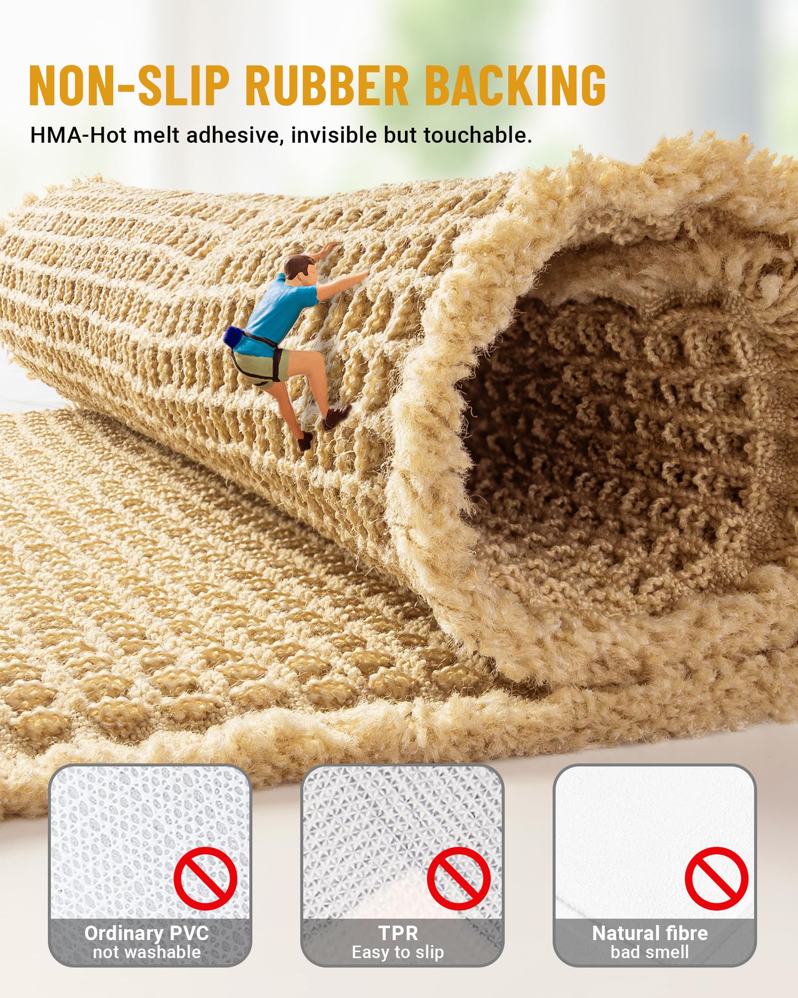 Furicher Large Waffle Bath Mat Set, Non Slip Bathroom Mat Set, Ultra Absorbent Bath Mats For Bathroom Decor, Extra Soft Floor Ba