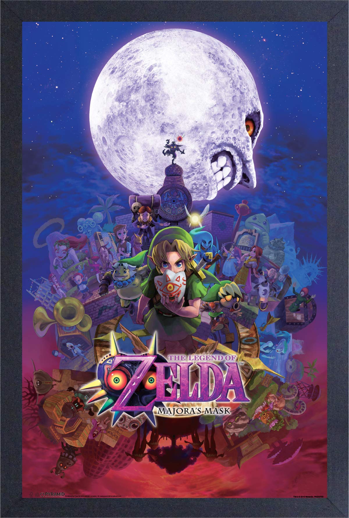 Pyramid America Nintendo Zelda Poster - The Legend Of Zelda - Zelda Majoras Mask - 11 X 17 Frame Poster Wall Art, Ideal For Home