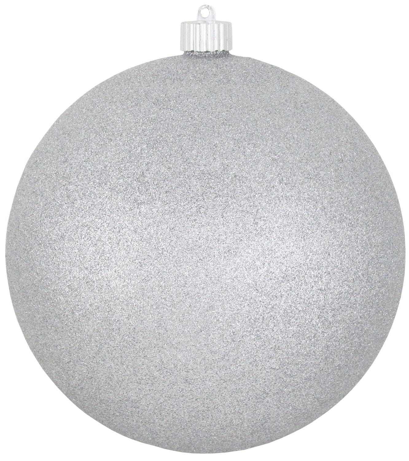 Christmas By Krebs 8 (200mm) Silver Glitter [1 Piece] Extra Large Solid Oversized Huge Big Outdoor Plastic, Water Resistant Ball