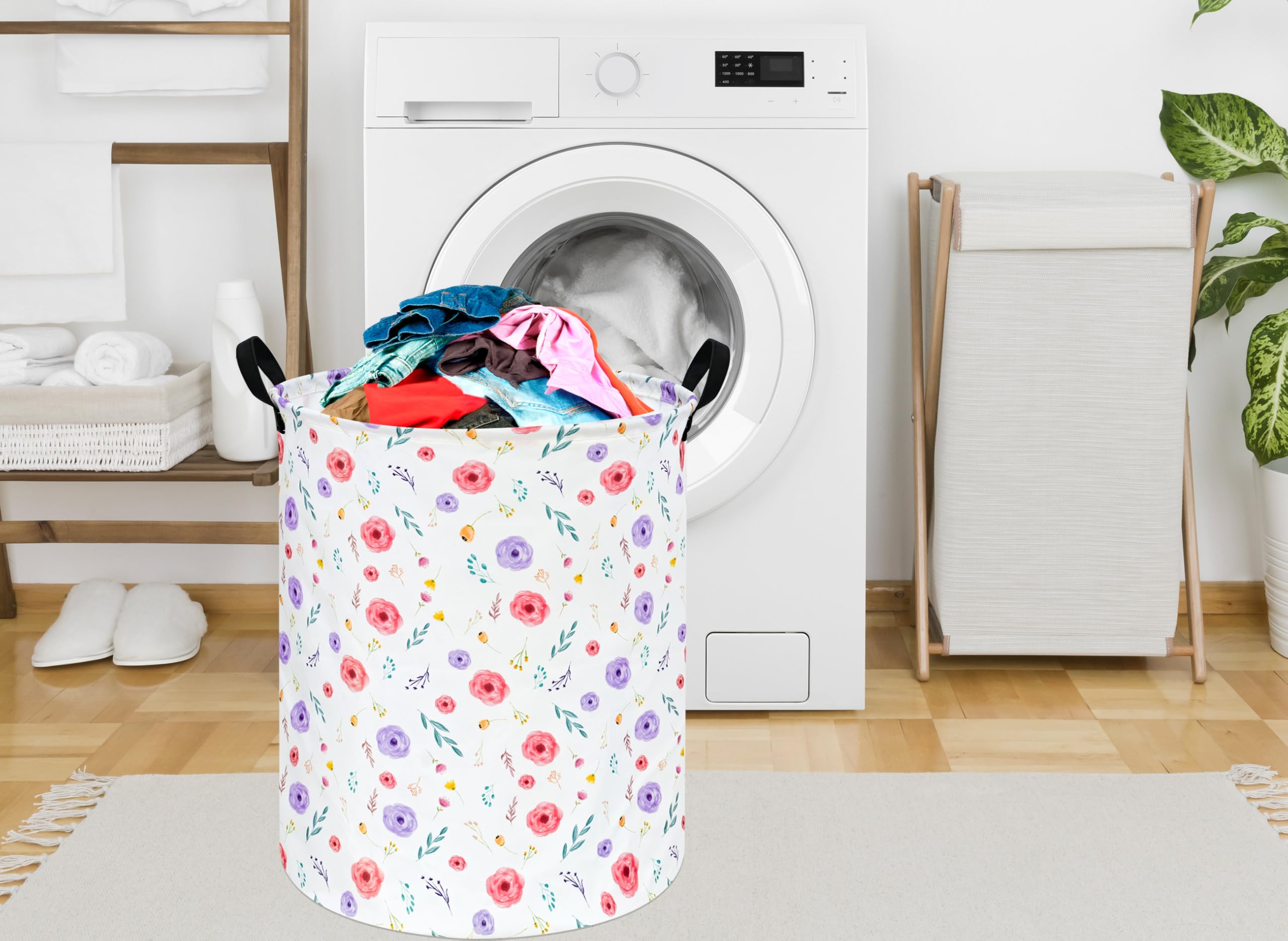 Kunro Laundry Basket Nursery Hamper Kids Storage Bin Baby Toy Organizer Box Mother'S Day Gift Basket For Room Decor