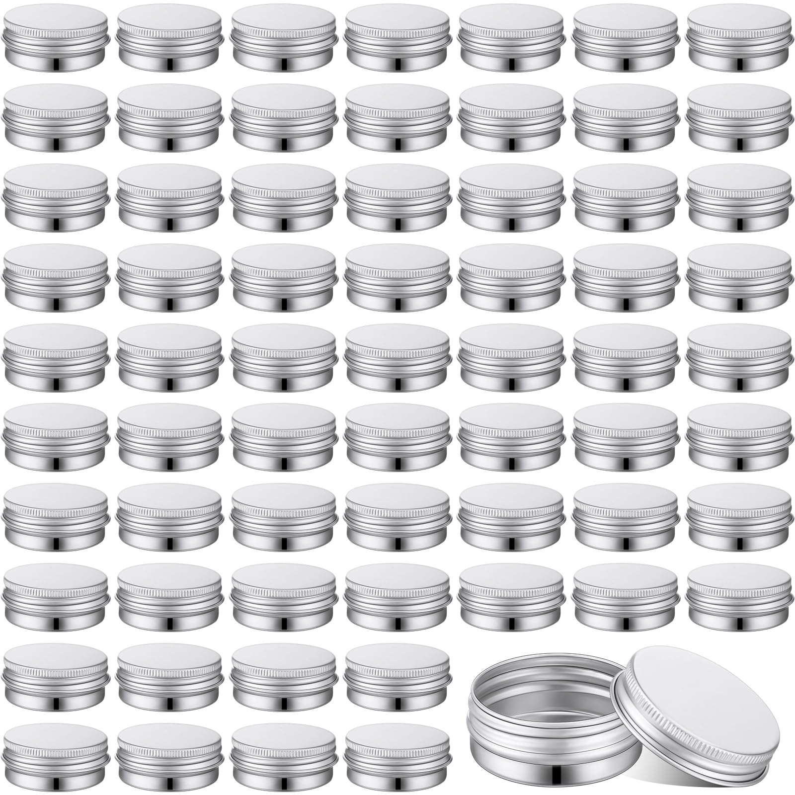 300 Pcs 0.5 Oz Salve Tins With Lids Bulk Lip Balm Containers Round Metal Containers With Screw Top Lids Aluminum Silver Tin Cans