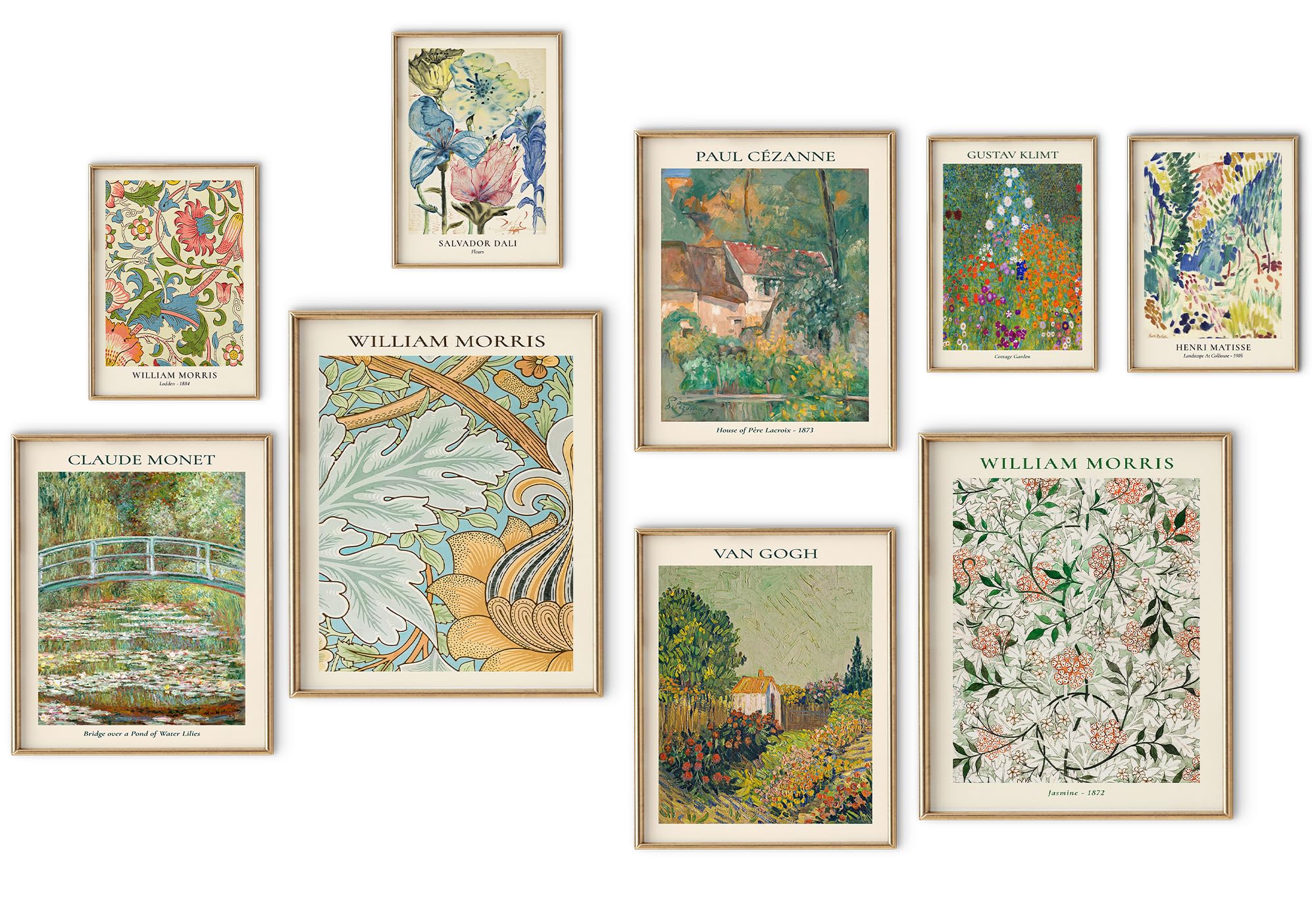 Vintage Eclectic Wall Art Poster Prints,Set of 9 Vintage Wall Decor for Dorm Bedroom,Trendy Aesthetic Pictures for Teens Boys Gi