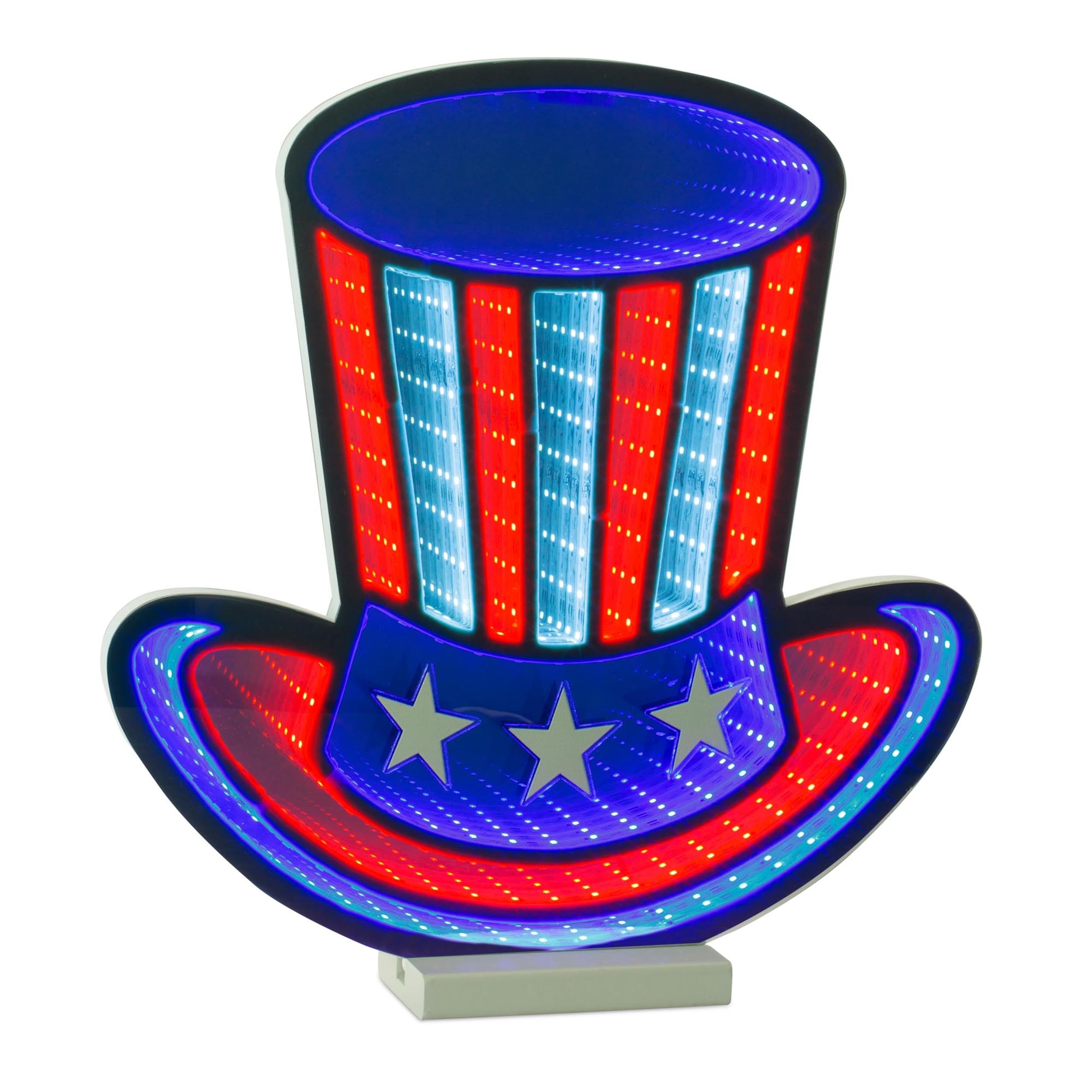 Patriotic Hat Ekkolight 14.5H Acrylic UL Plug