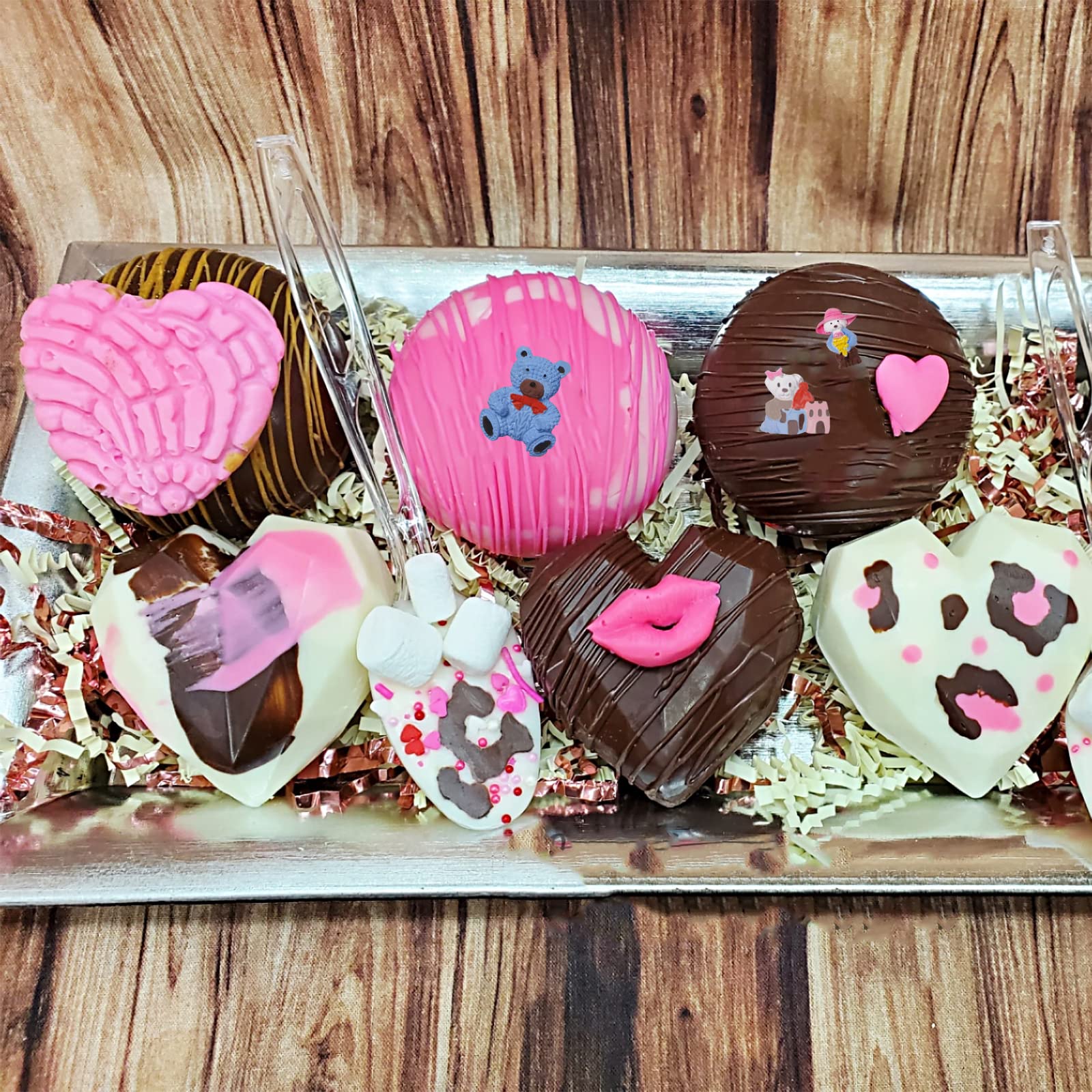 Teddy Bear Chocolate Silicone Molds 4 Pcs, Cute Baby Bears Fondant Mold For Cake Decoration, Candy Sugar, Cupcake Topper, Cake P