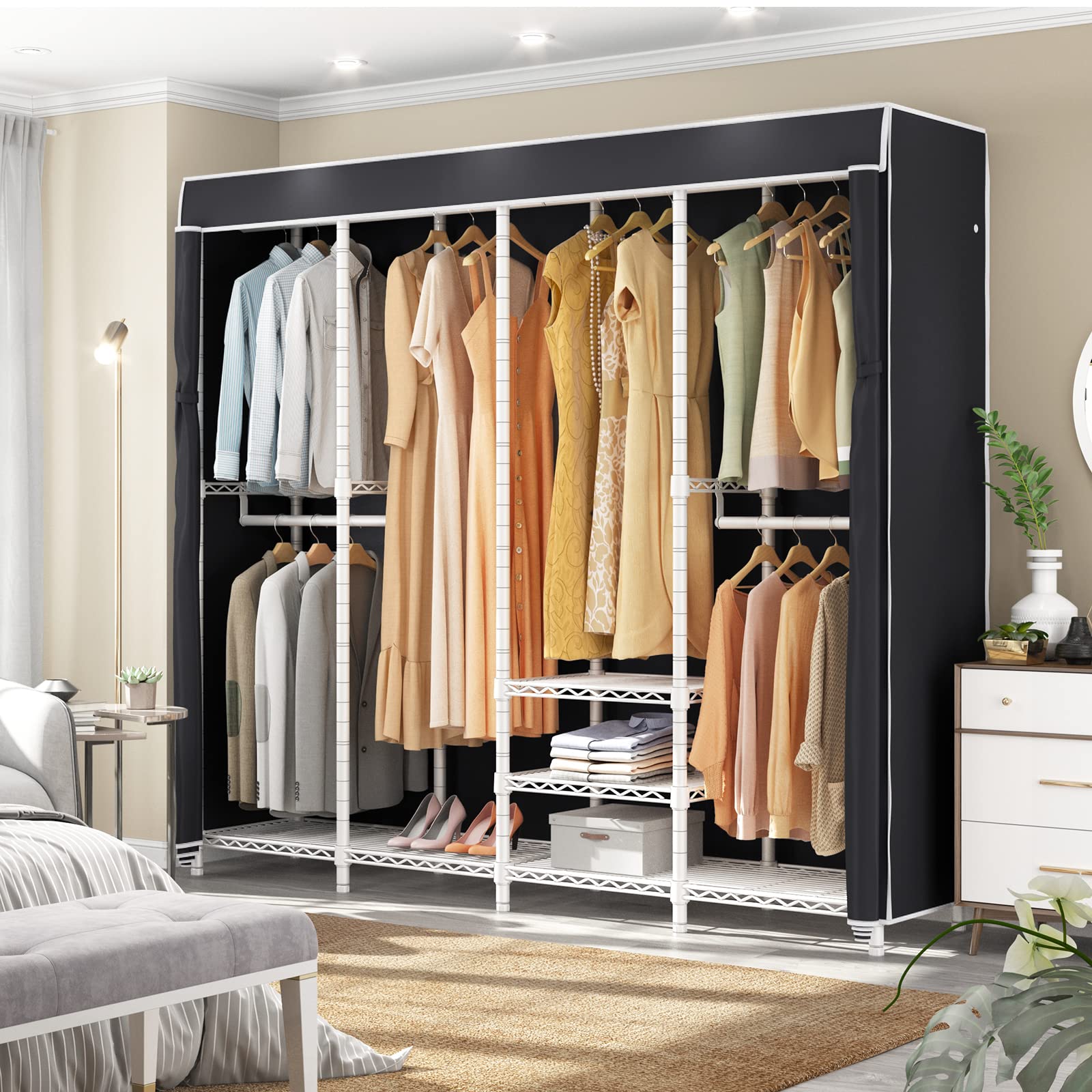 Vipek Cover Only For V40/V40S/V40S I1/V40 Pro Garment Rack, Dustproof Oxford Fabric Clothing Rack Cover With Zipper, 77'' L X 16