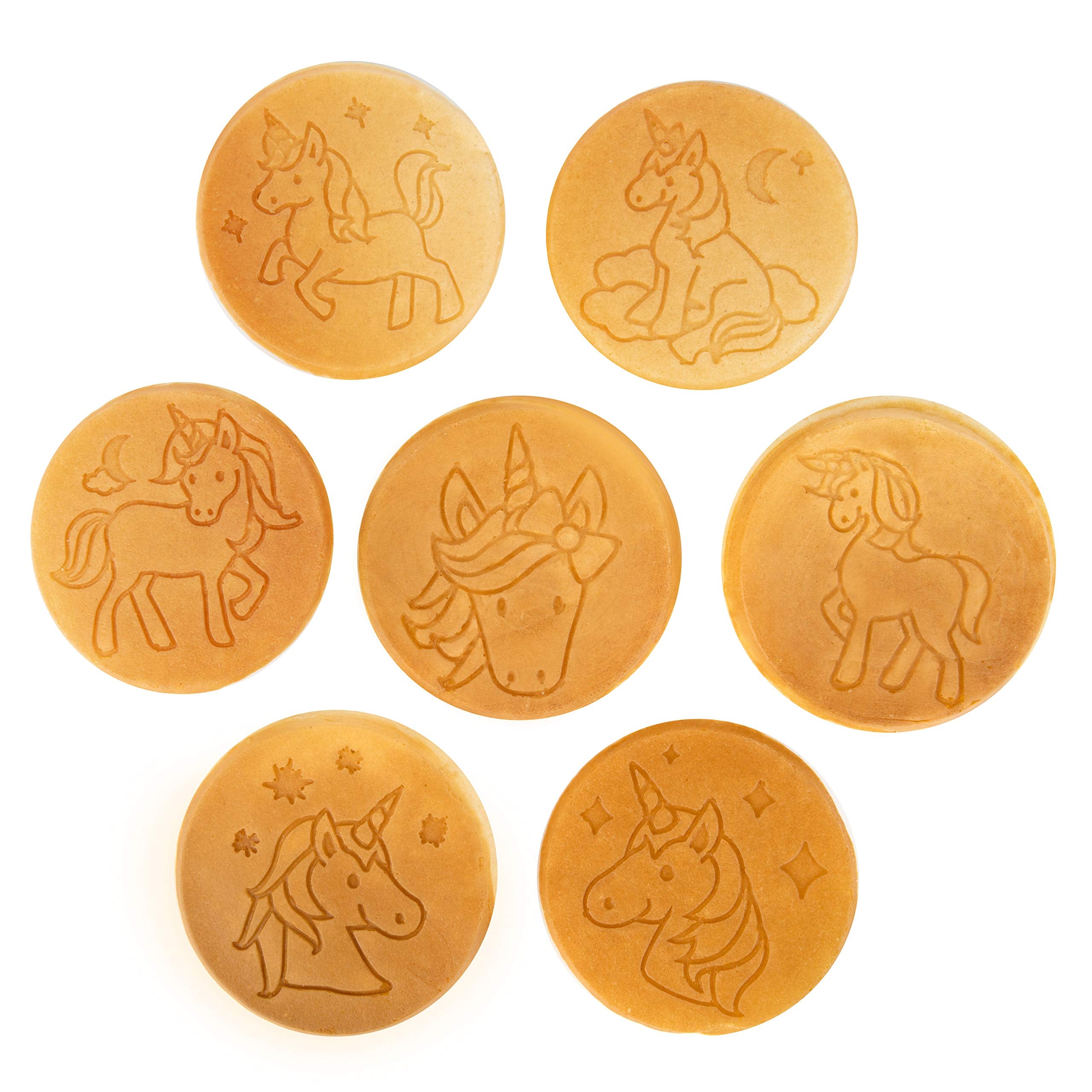 Unicorn Mini Pancake Pan - Make 7 Unique Flapjack Unicorns, Nonstick Pan Cake Maker Griddle For Breakfast Fun & Easy Cleanup, Ma