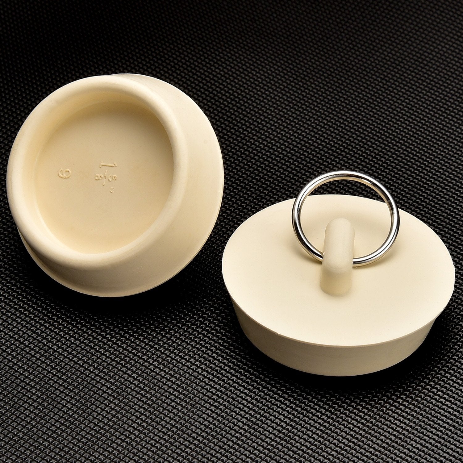 Hestya 4 Pieces Tub Stopper Set Rubber Sink Stopper Drain Plug With Hanging Ring For Bathtub, Kitchen And Bathroom (White, 1-1/8