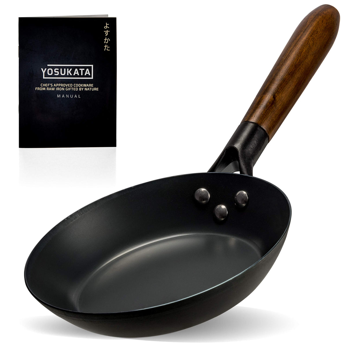 Coating-Free Carbon Steel Pan - Durable 7.9 Inch Frying Pan - Pans For Cooking Healthy And Delicious Meals - Carbon Steel Pan Wi