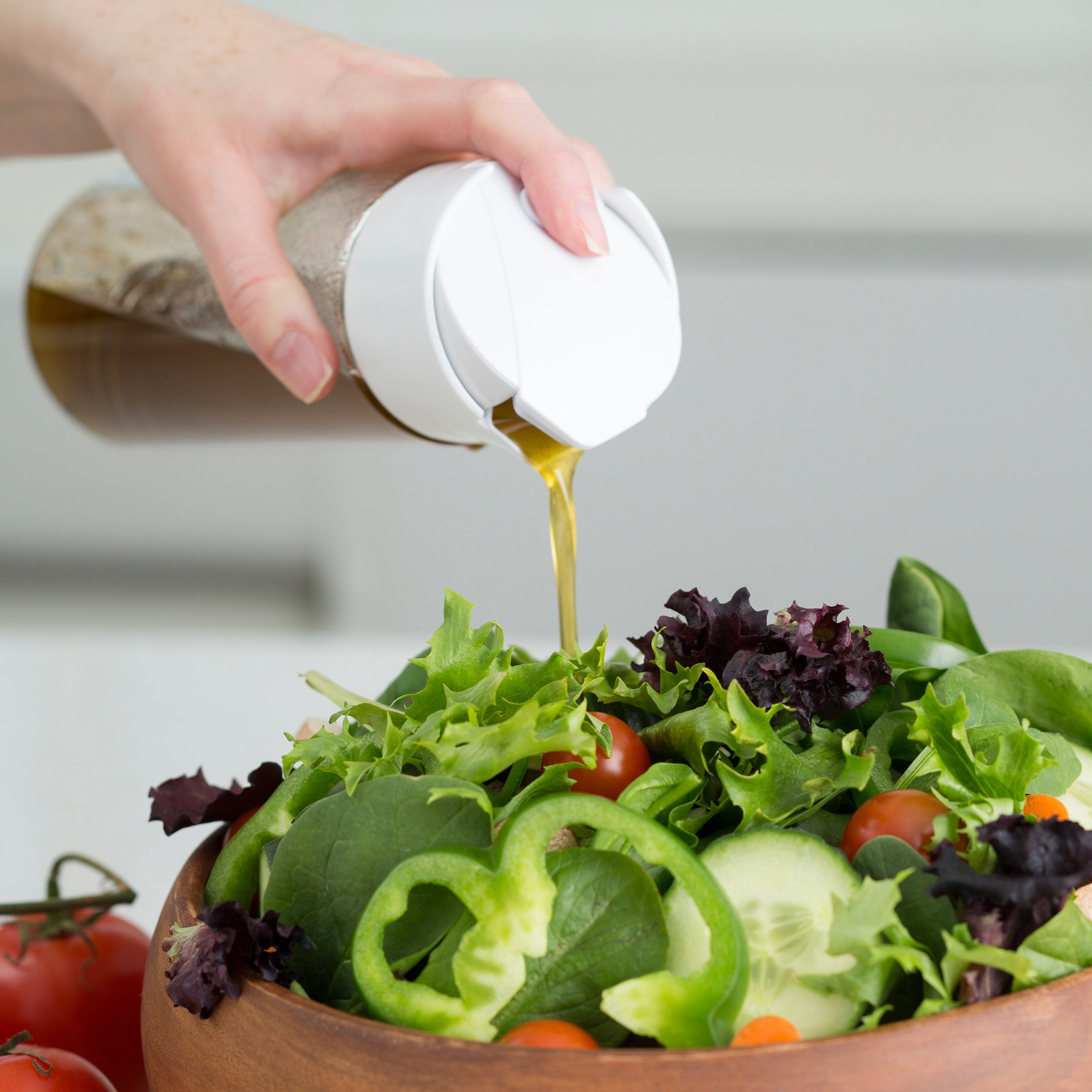 Whiskware Tritan Plastic Salad Dressing Bottle, 2.5 Cups, Leak Proof, White, Model C01396