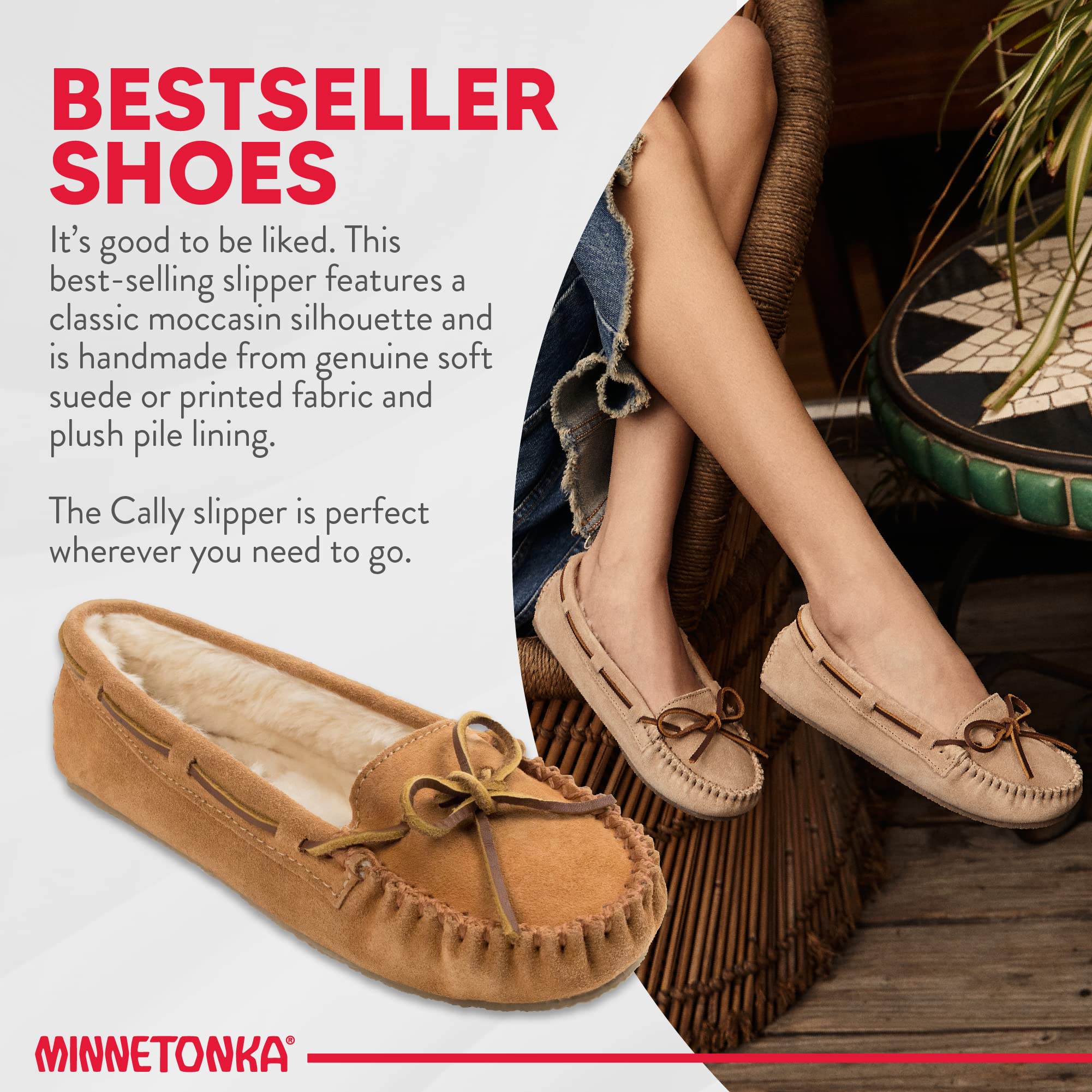 Minnetonka Women's Cally Slipper, Cinnamon, Size 9, Rubber Material