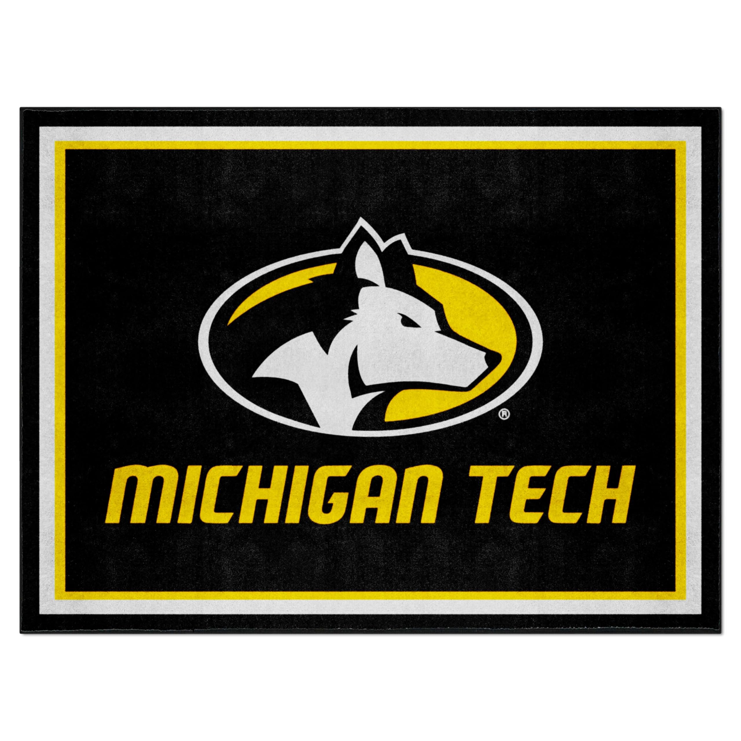 FANMATS NCAA Michigan Tech Huskies Michigan Tech University8x10 Rug, Team Color, One Sized