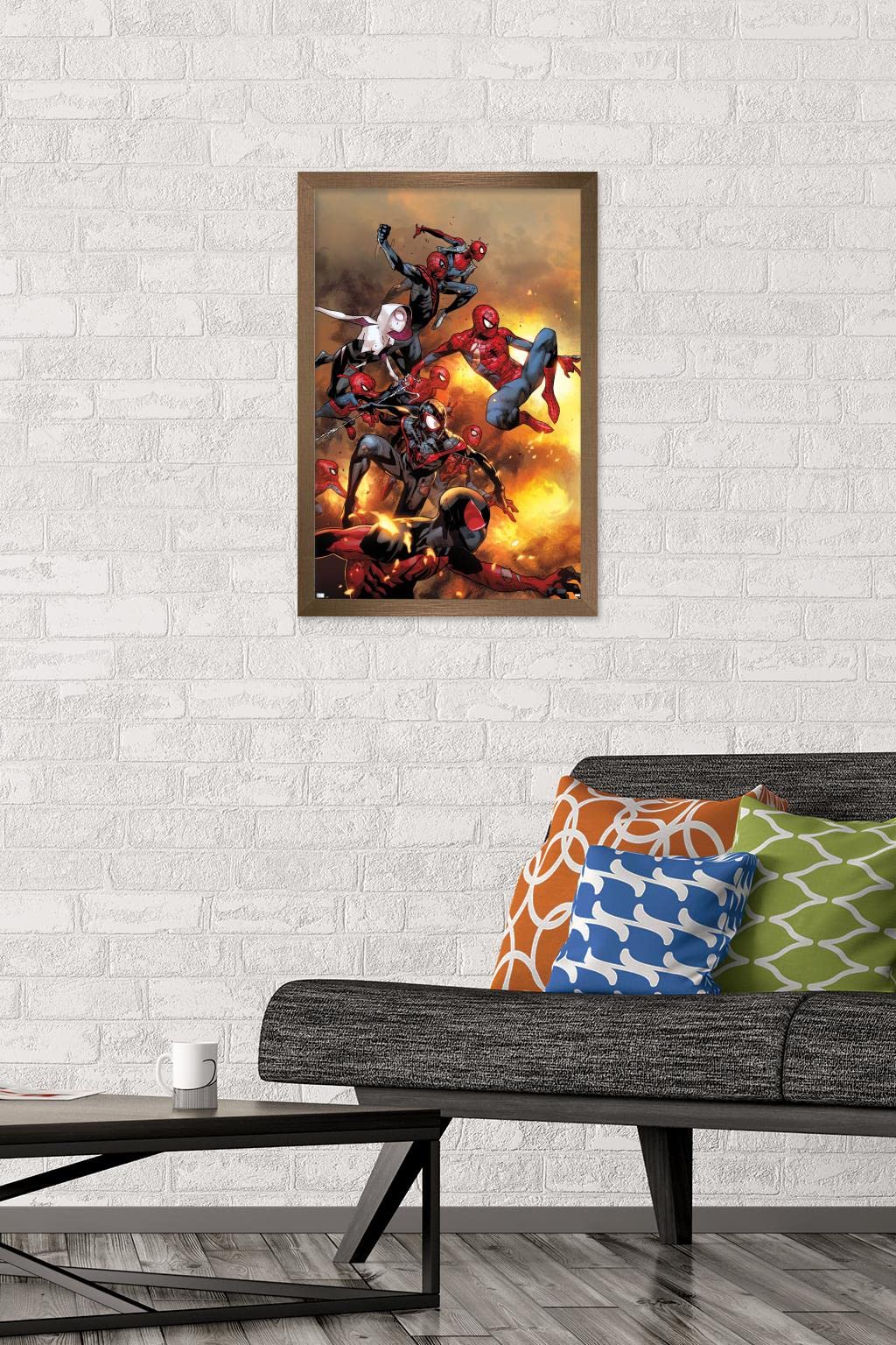 Trends International Marvel Comics - Spider-Verse - The Amazing Spider-Man #13 Wall Poster, 14.72'' X 22.37'', Bronze Framed Ver