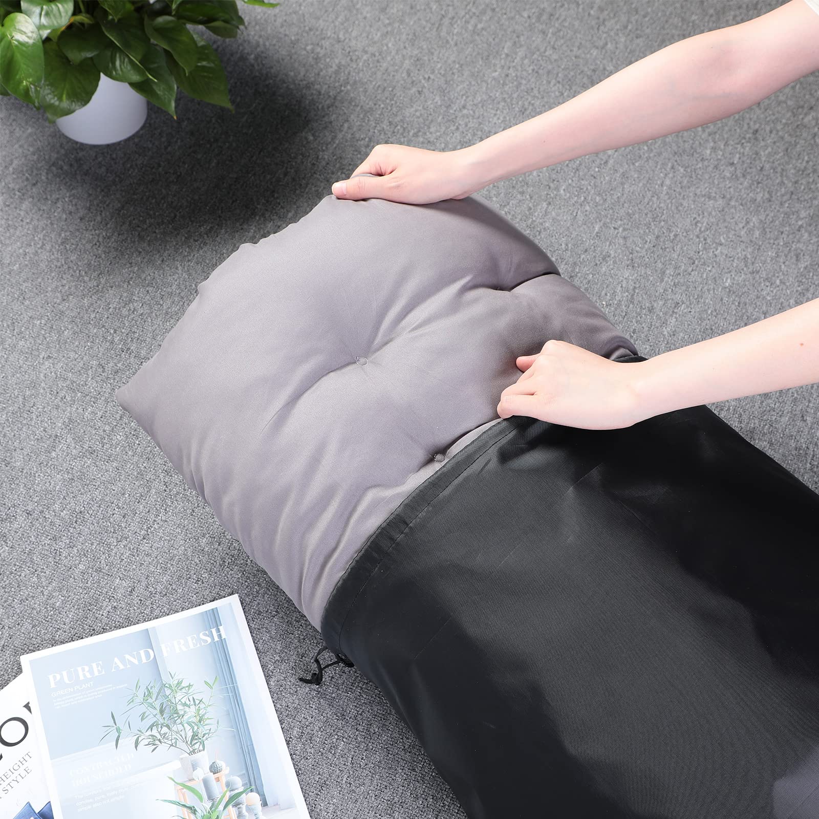 Chengu Jumbo Rug Storage Bag Fitting Rugs Up To 9 X 12 Ft, Protection For Rolled Rug 24 X 130 Inch, Large Nylon Dustproof Drawst