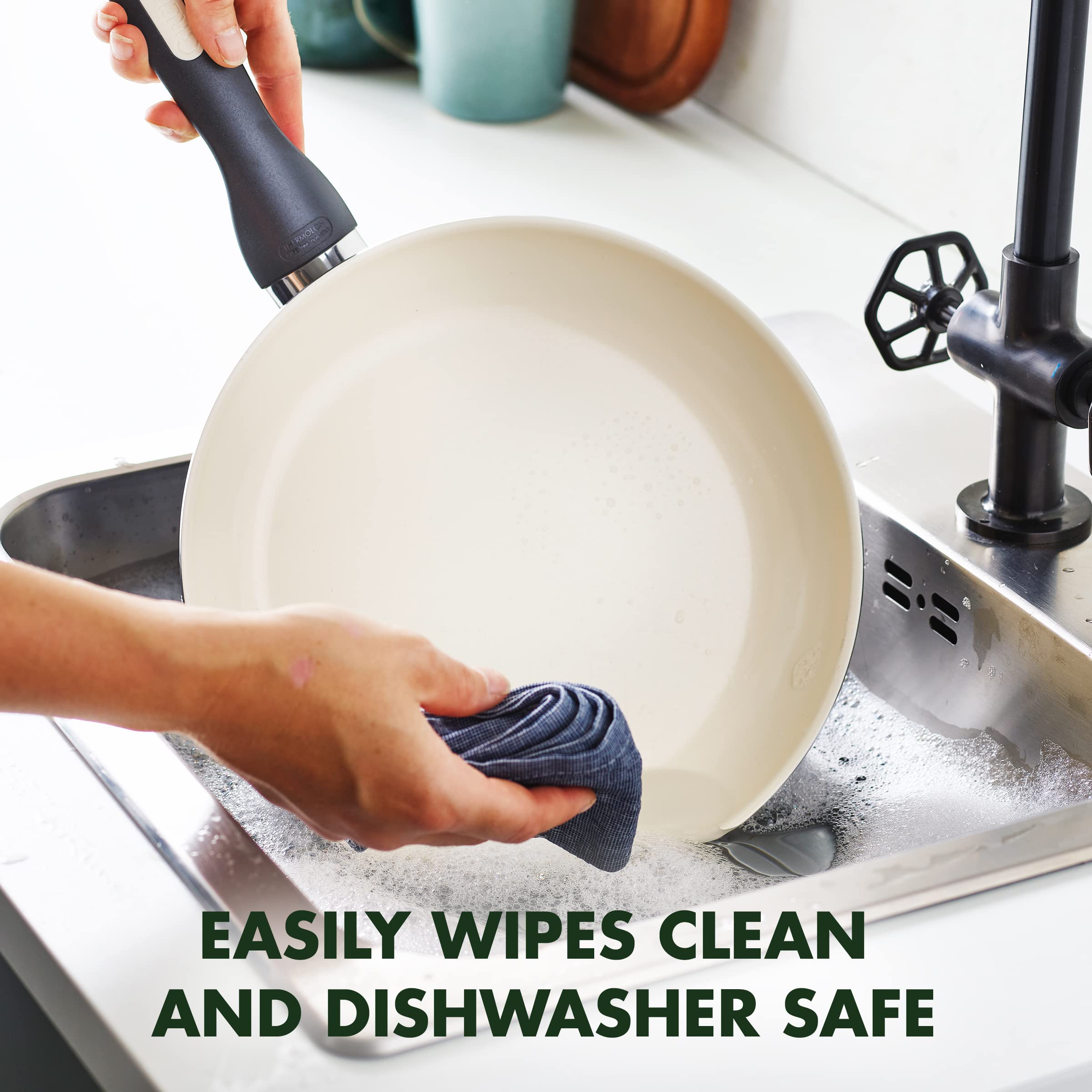 Greenpan Rio Healthy Ceramic Nonstick 7'' Frying Pan Skillet, Pfas-Free, Dishwasher Safe, Black