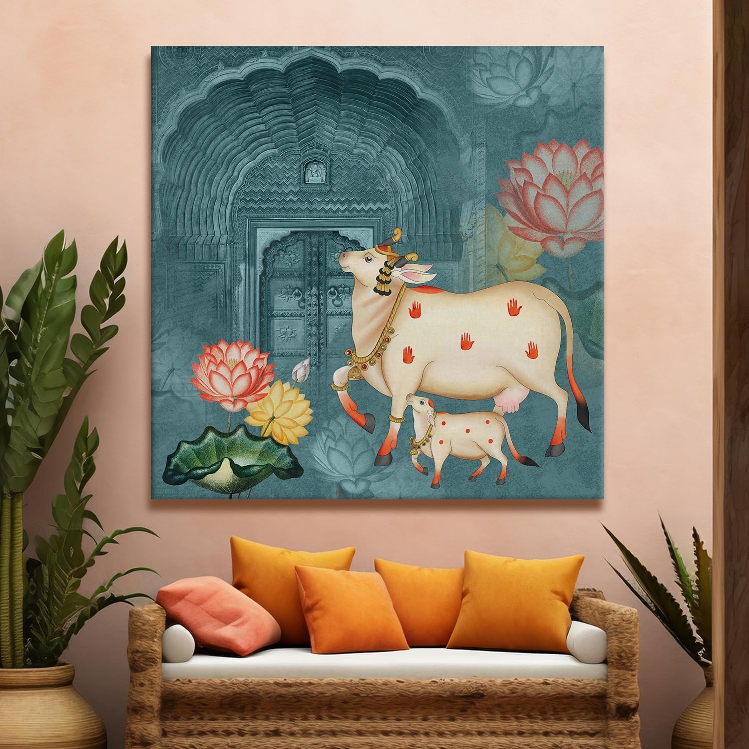 Fabsouk Large Wall Painting For Living Room Decor Big Canvas Art Indian Ethnic Traditional Wall Art Large Size For Living Room, 