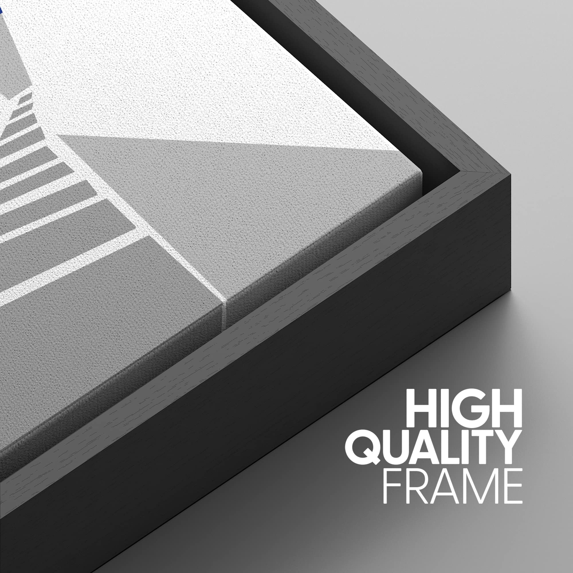 Signwin Framed Canvas Print Wall Art Set Mediterranean Greece Blue Architecture Places Country Illustrations Modern Bohemian Sce