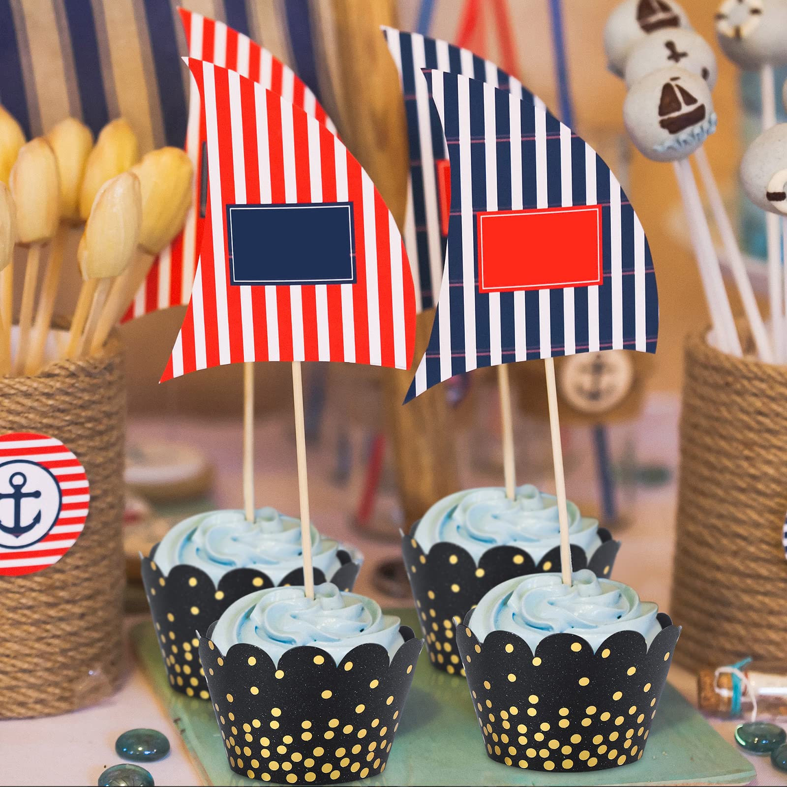 Zhehao 60 Pcs Gold Polka Dots Cupcake Wrappers Adjustable Cupcake Liners Paper Baking Cups Disposable Muffin Liners Cupcake Hold