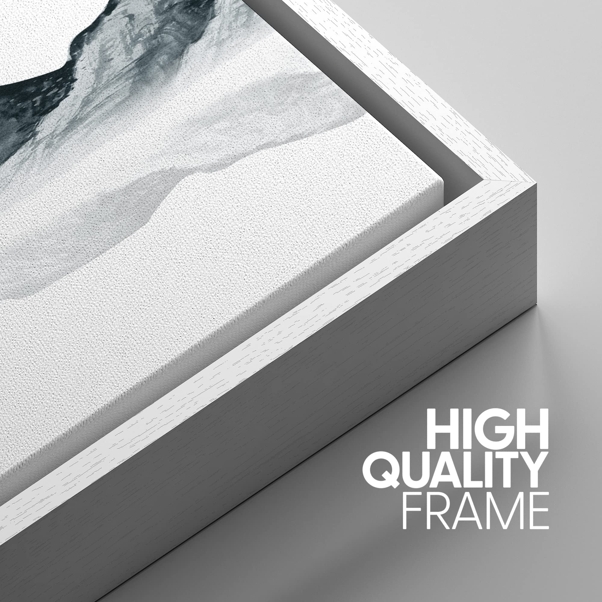 Signwin Framed Canvas Print Wall Art Set Gold Teal Mountain Range Landscape Nature Wilderness Illustrations Modern Art Decorativ