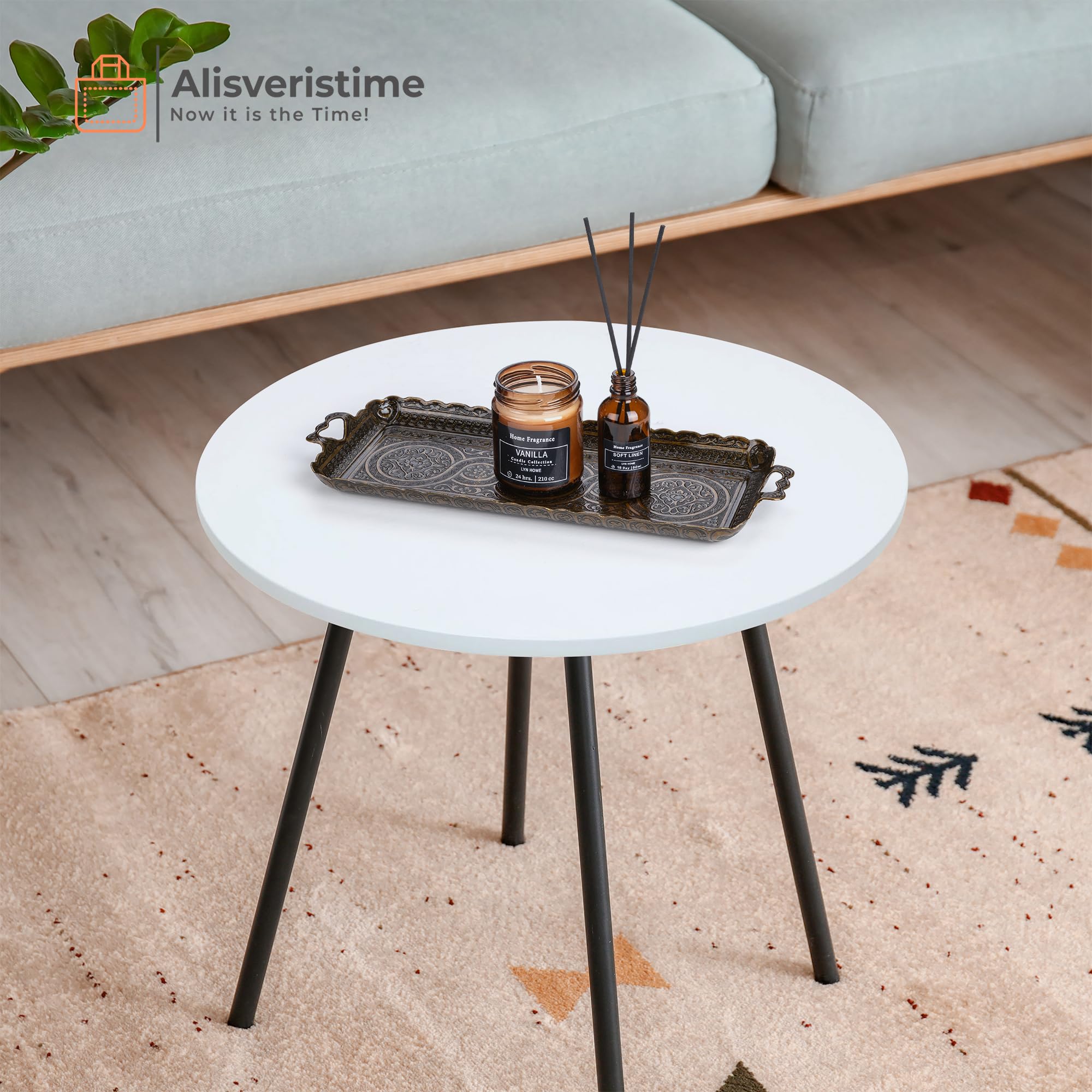 Alisveristime Turkish Ottoman Coffee Tea Beverage Serving Rectangle Tray (Small Tray) (13 Inc*5.5 Inc) (Autentic)