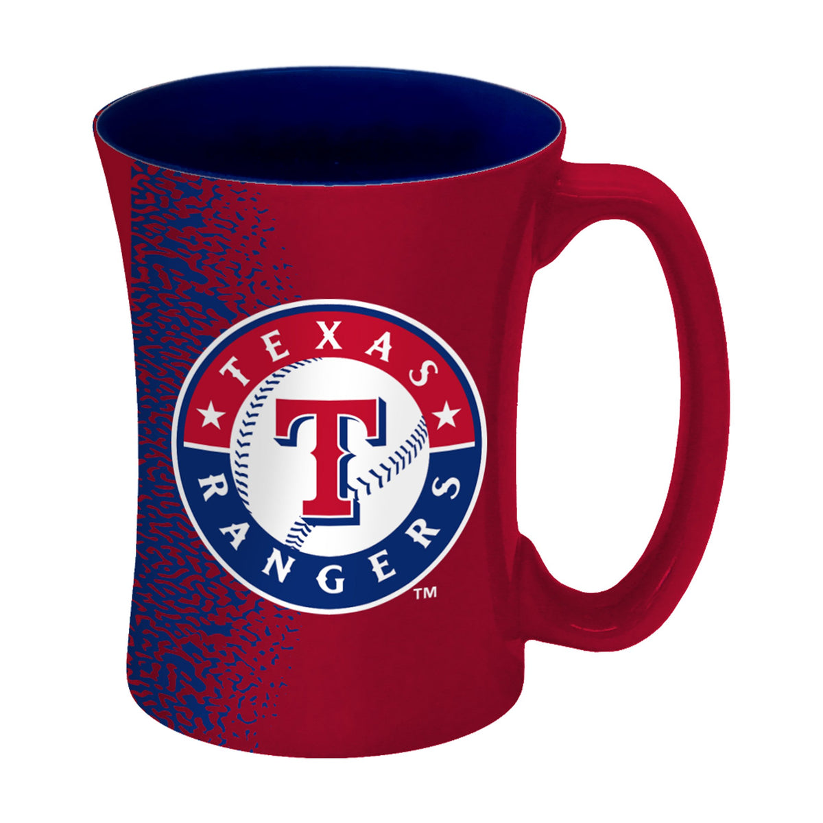 Mlb Texas Rangers Sculpted Mocha Mug, 14-Ounce