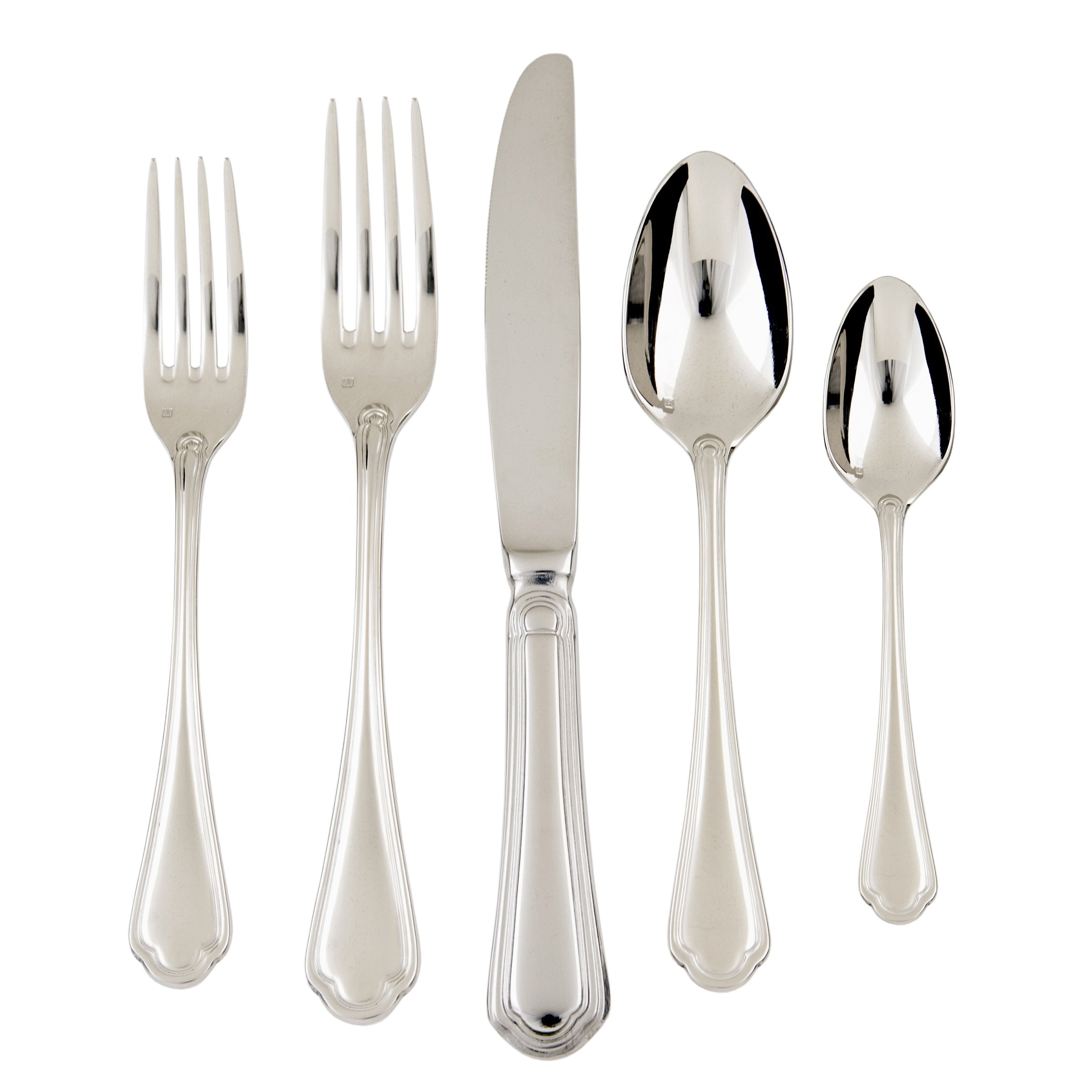 Fortessa Medici 18/10 Stainless Steel Flatware, 5 Piece Place Setting, Service For 1