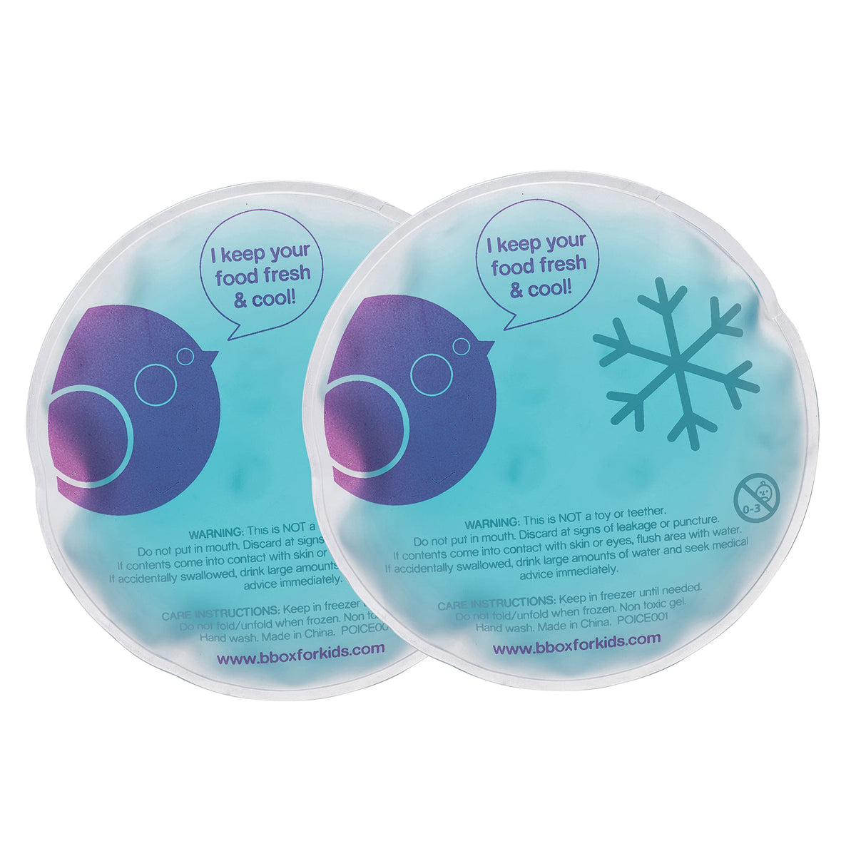 B.Box Gel Cooler Twin Pack | Fits In Lunchbox | Reusable Gel Ice Pack For Bento Boxes And Lunchbags | Great For Soothing Boo Boo