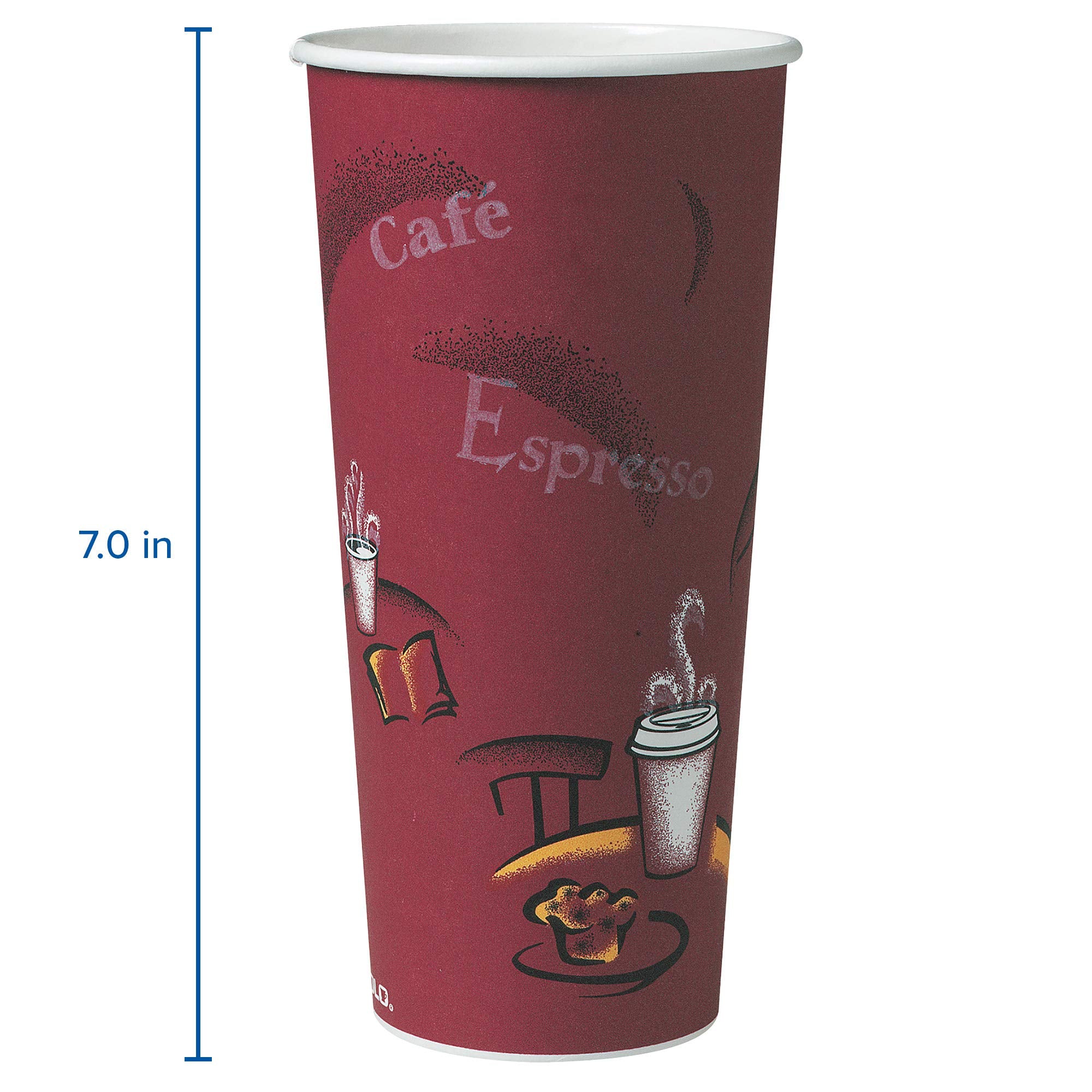 Solo 424SIN-0041 24 oz Bistro SSP Paper Hot Cup (Case of 500)