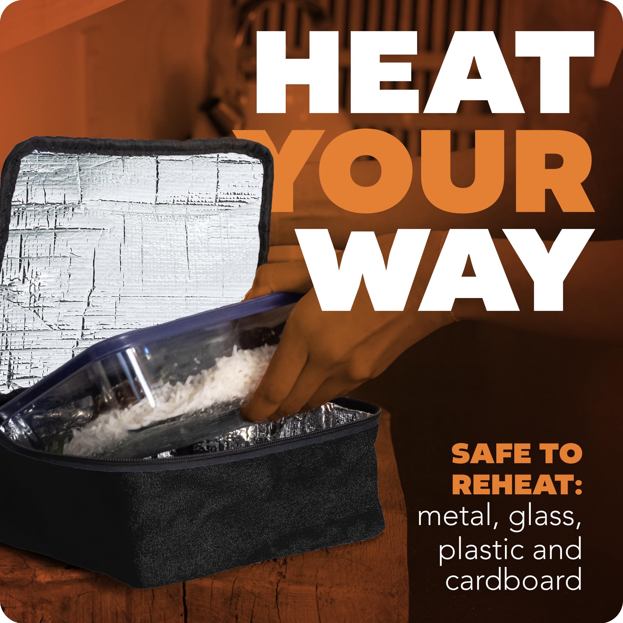 Hotlogic Mini Portable Electric Lunch Box Food Heater - Innovative Food Warmer And Heated Lunch Box For Adults Car/Home - Easily