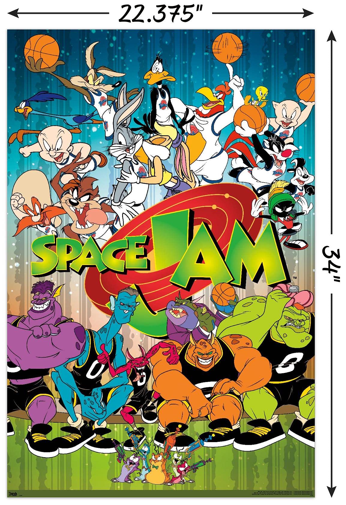 Trends International Looney Tunes: Space Jam - Classic Wall Poster, 22.375'' X 34'', Unframed Version