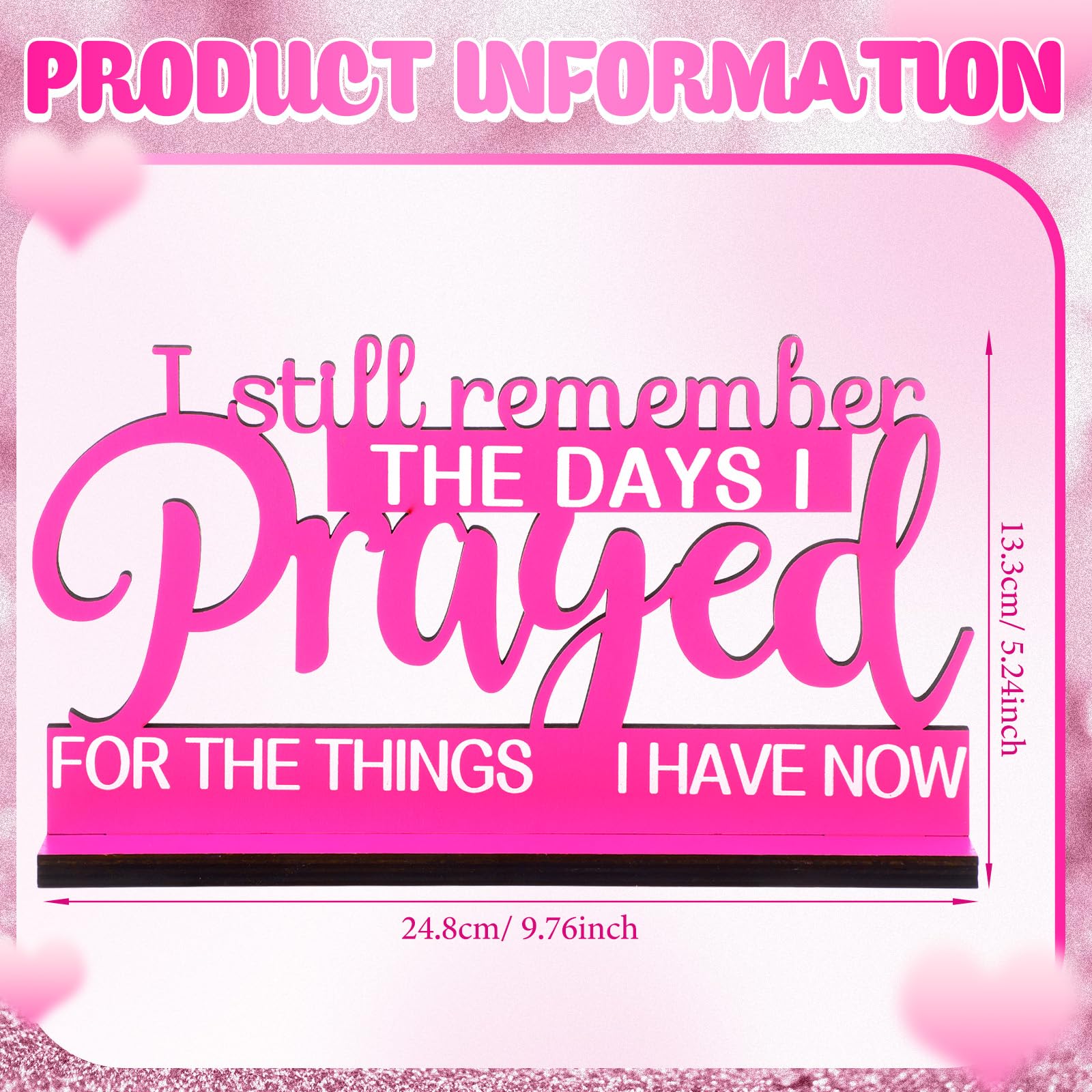 Jetec I Still Remember The Days I Prayed Sign Inspirational Table Blessed Signs Motivational Decor Farmhouse Table Home Centerpi