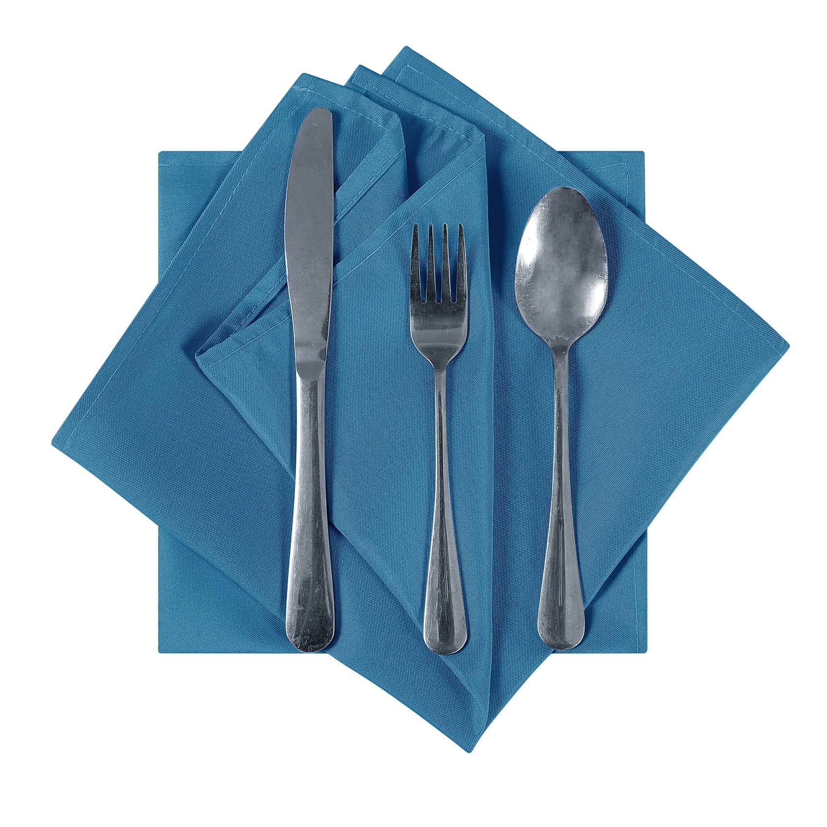Cloth Napkins 20X20 Inch Washable Polyester Dinner Napkins Soft Table Napkins For Wedding Party Dining Banquet(Mediterranean Blu