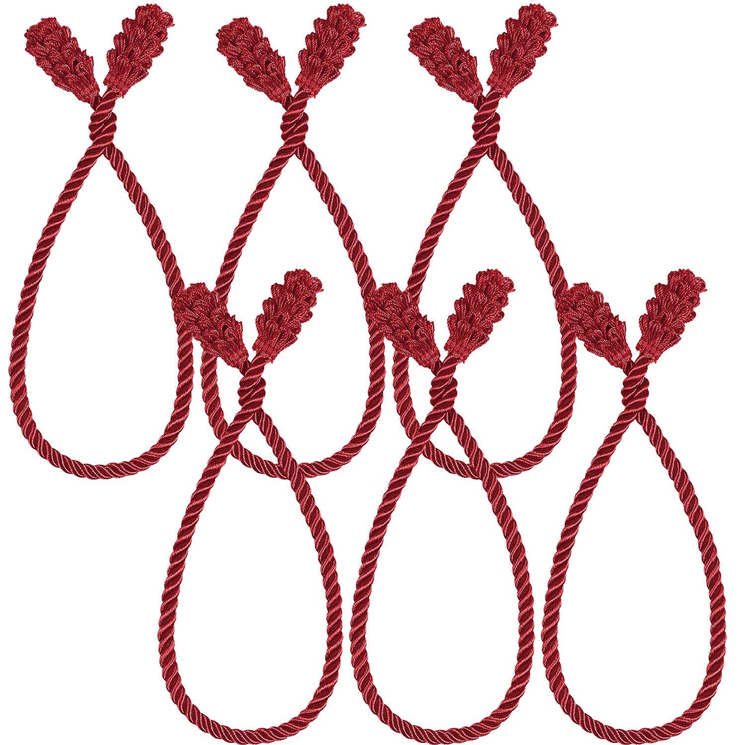 Shappy 6 Pieces Christmas Garland Ties for Banister Christmas Decorative Reusable Flexible Twist Ties for Garland Staircase Home