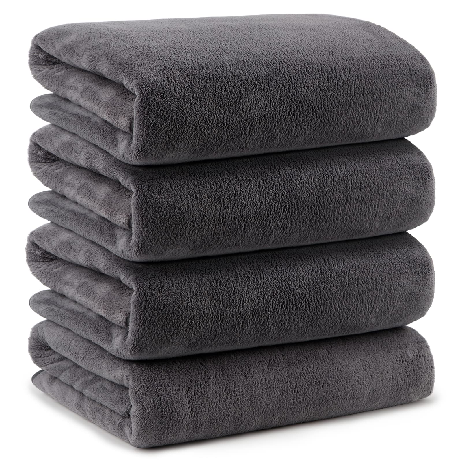 Orighty Bath Towel Set Pack Of 4(27       X 54      ) - Soft Feel Bath Towel Sets, Highly Absorbent Microfiber Towels For Body,
