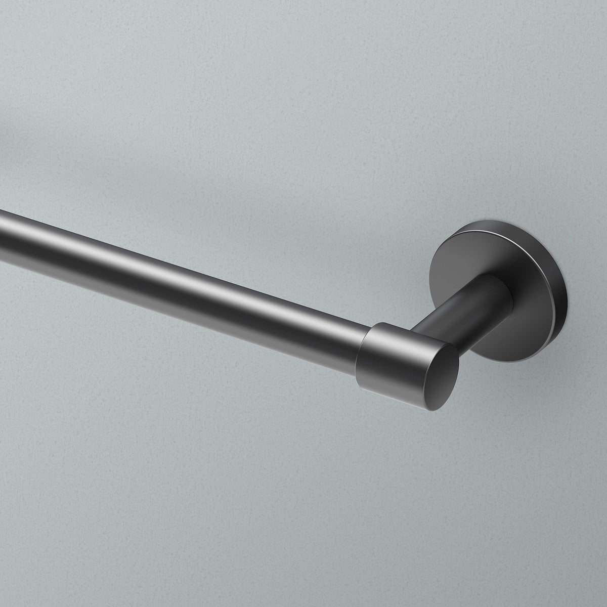 Gatco 4660Mx Reveal 24'' Towel Bar, Matte Black | Wall Mounted Towel Holder For Bathroom, Total Length 26.13''