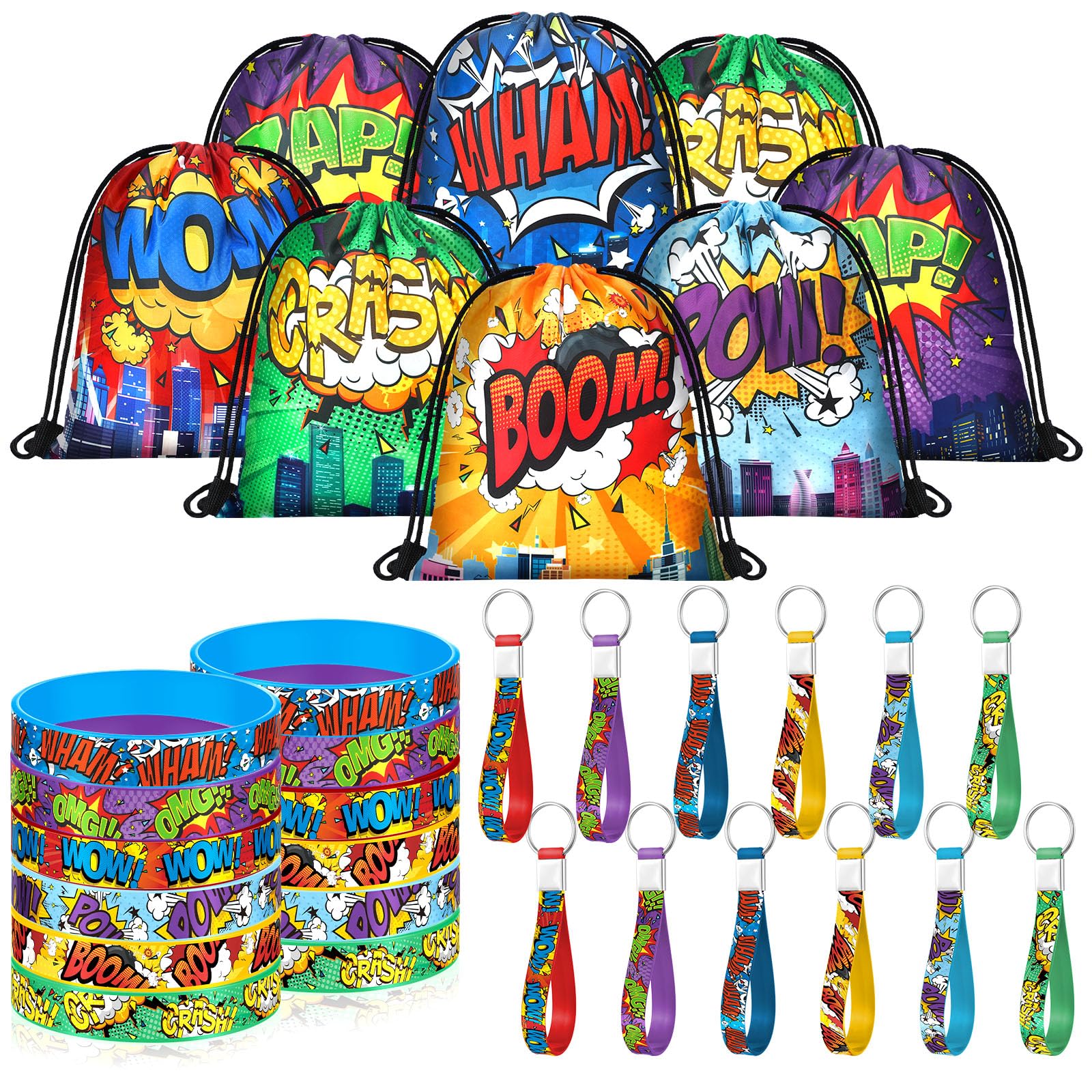 Lothee 32 Pieces Spider Party Favors Halloween Spiderweb Themed Birthday Party Decoration Drawstring Bags Goodie Bags Backpack w
