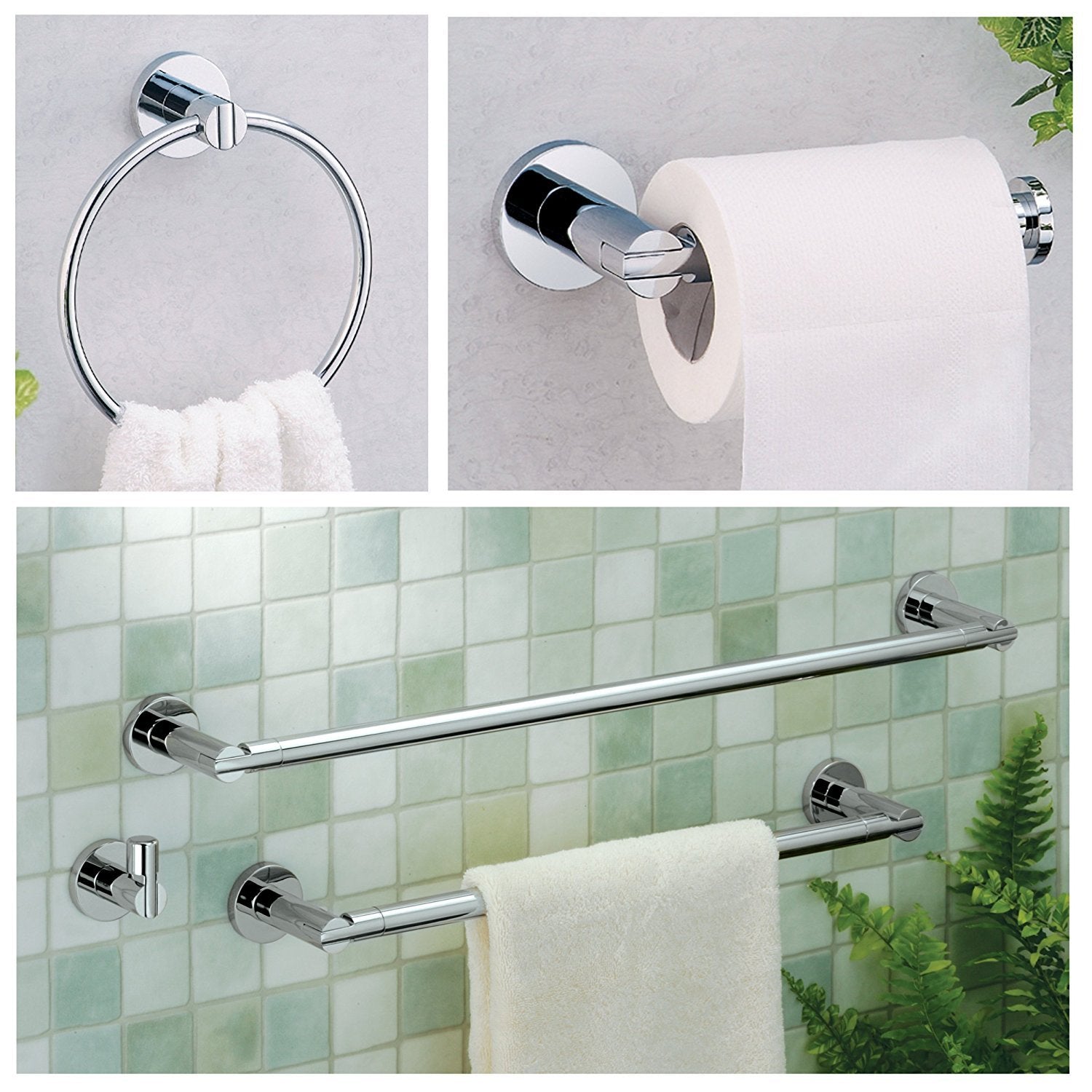 Gatco 4680 Channel Towel Bar, 24-Inch, Chrome