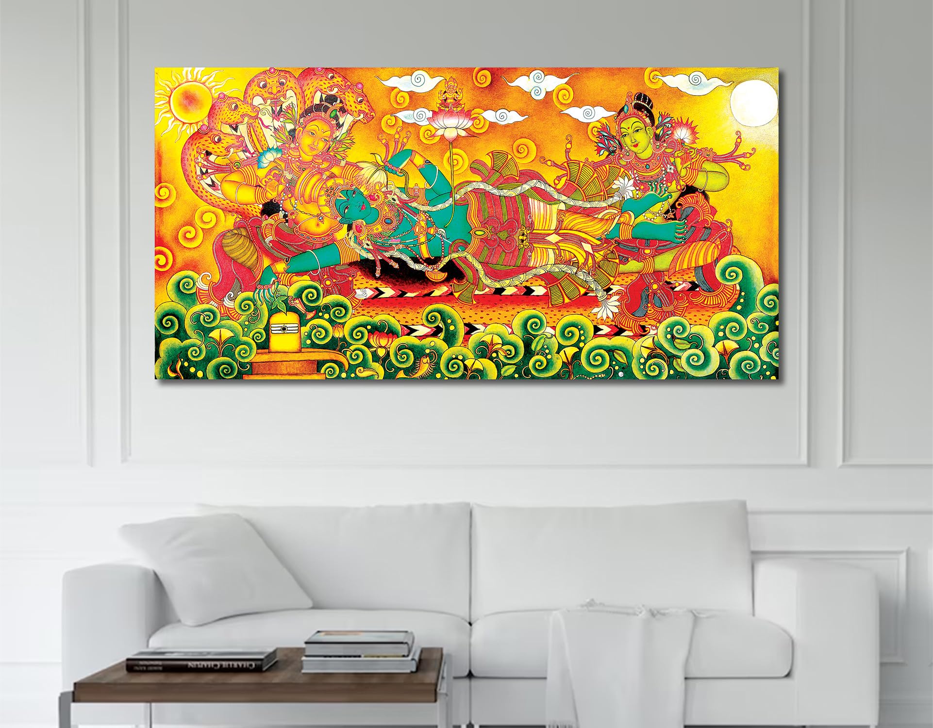 Namaste Home - Canvas Painting - Shree Vishnu Avtar - Krishna Painting - Traditional - Canvas Painting for Home and Office Decor