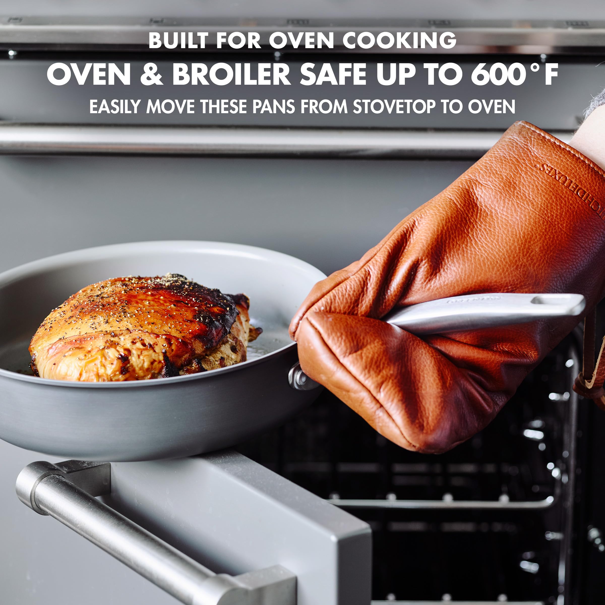 GreenPan Chatham Hard Anodized Healthy Ceramic Nonstick 10 Piece Cookware Pots and Pans Set, Frying Pan Skillets, Saucepans, Sau