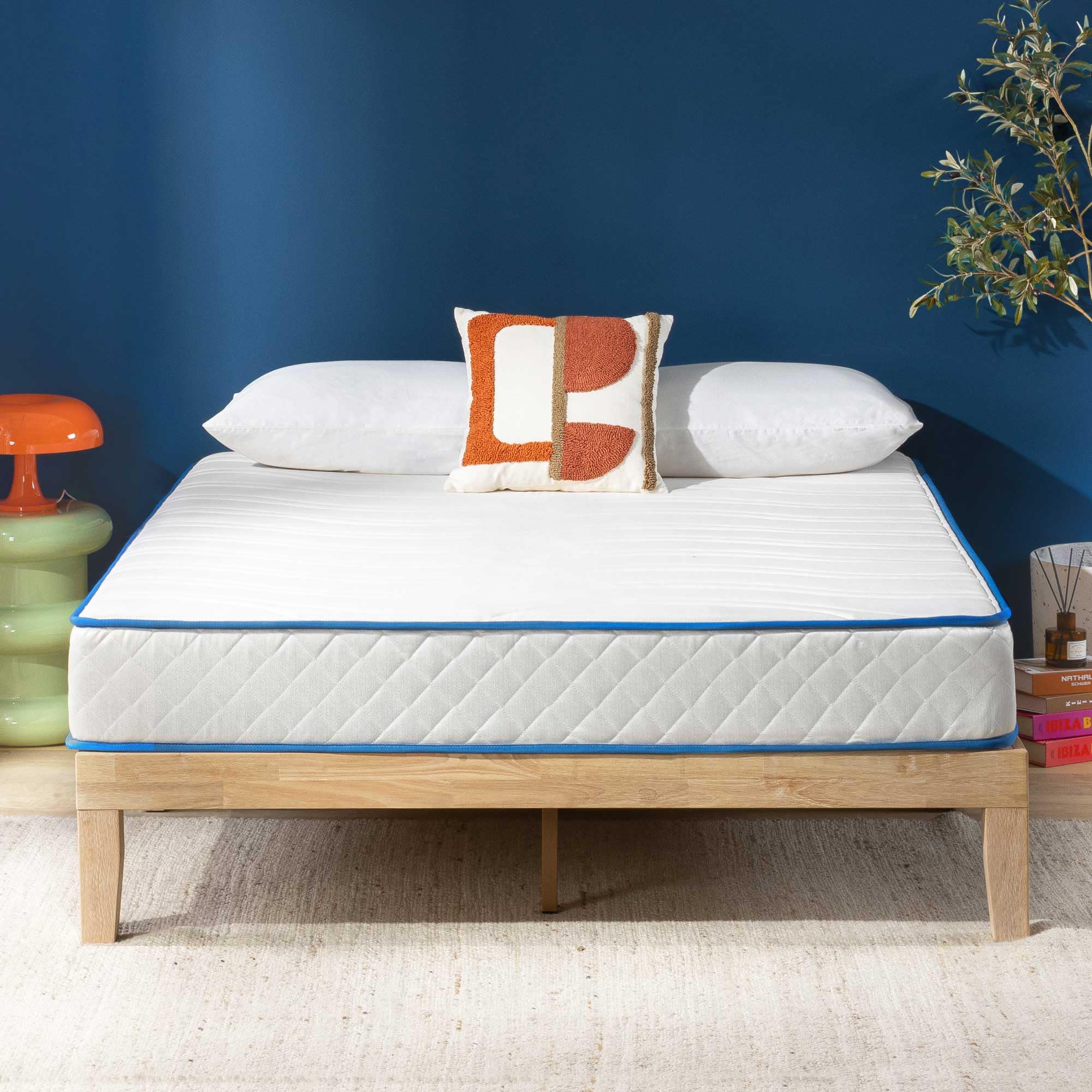 Best Price Mattress 8 Inch Bonnell Spring Hybrid Mattress, Tight Top, Certified Safe Foams & Fabric, Mattress in a Box, Queen