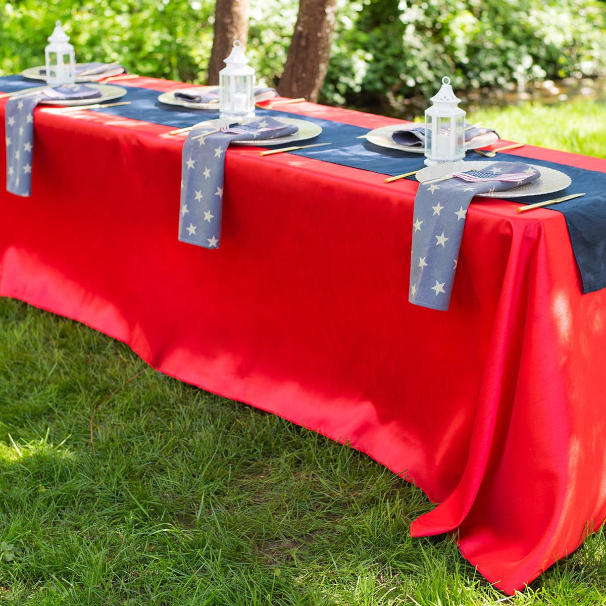 Ltc Linens 2-Pack Rectangular Tablecloths 90 In X 156 In With Rounded ...
