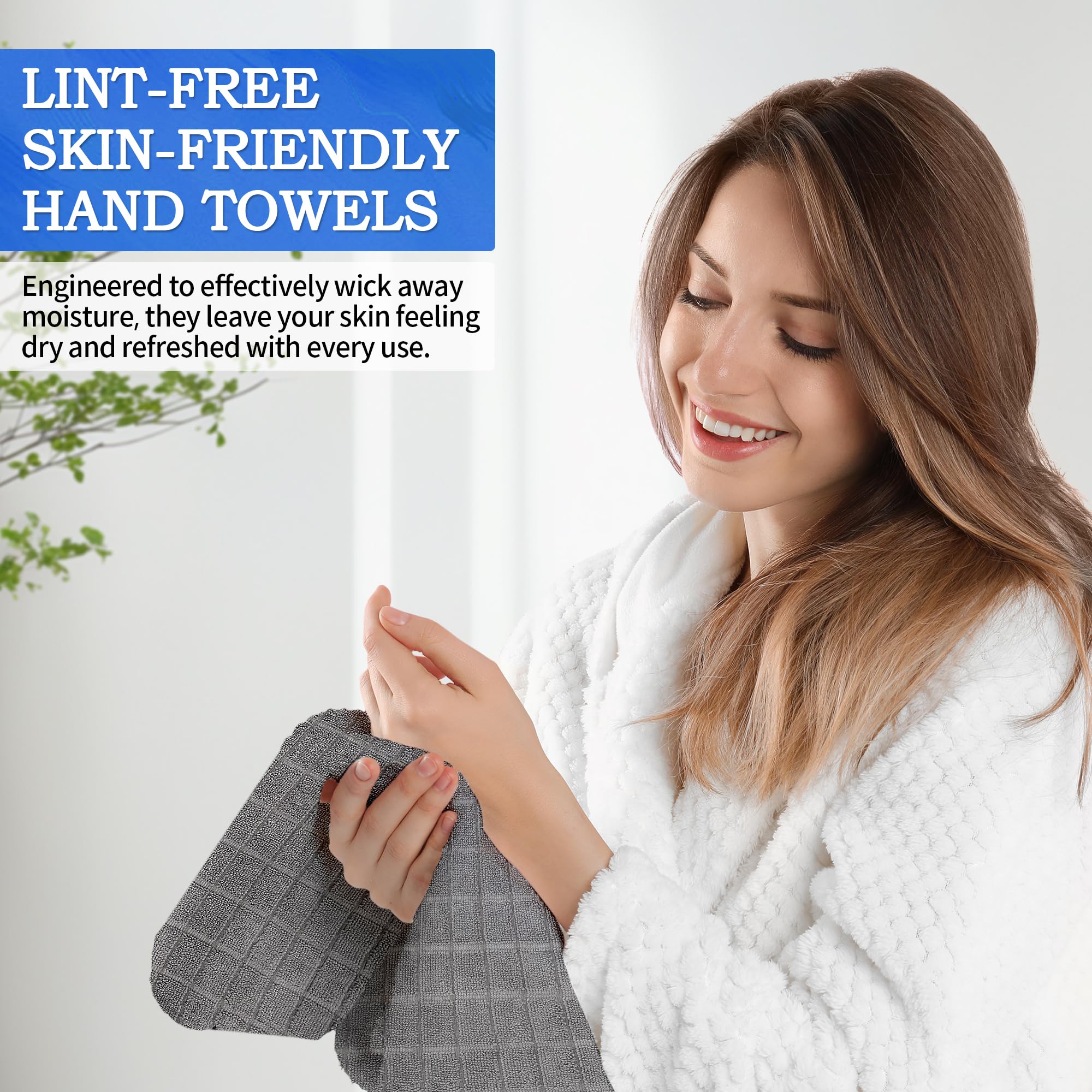 Homerhyme Microfiber Bath Towels 2 Pack (22'' X 48'') - Lightweight Quick Dry Microfiber Hand Towels, Soft Absorbent Gym Towels