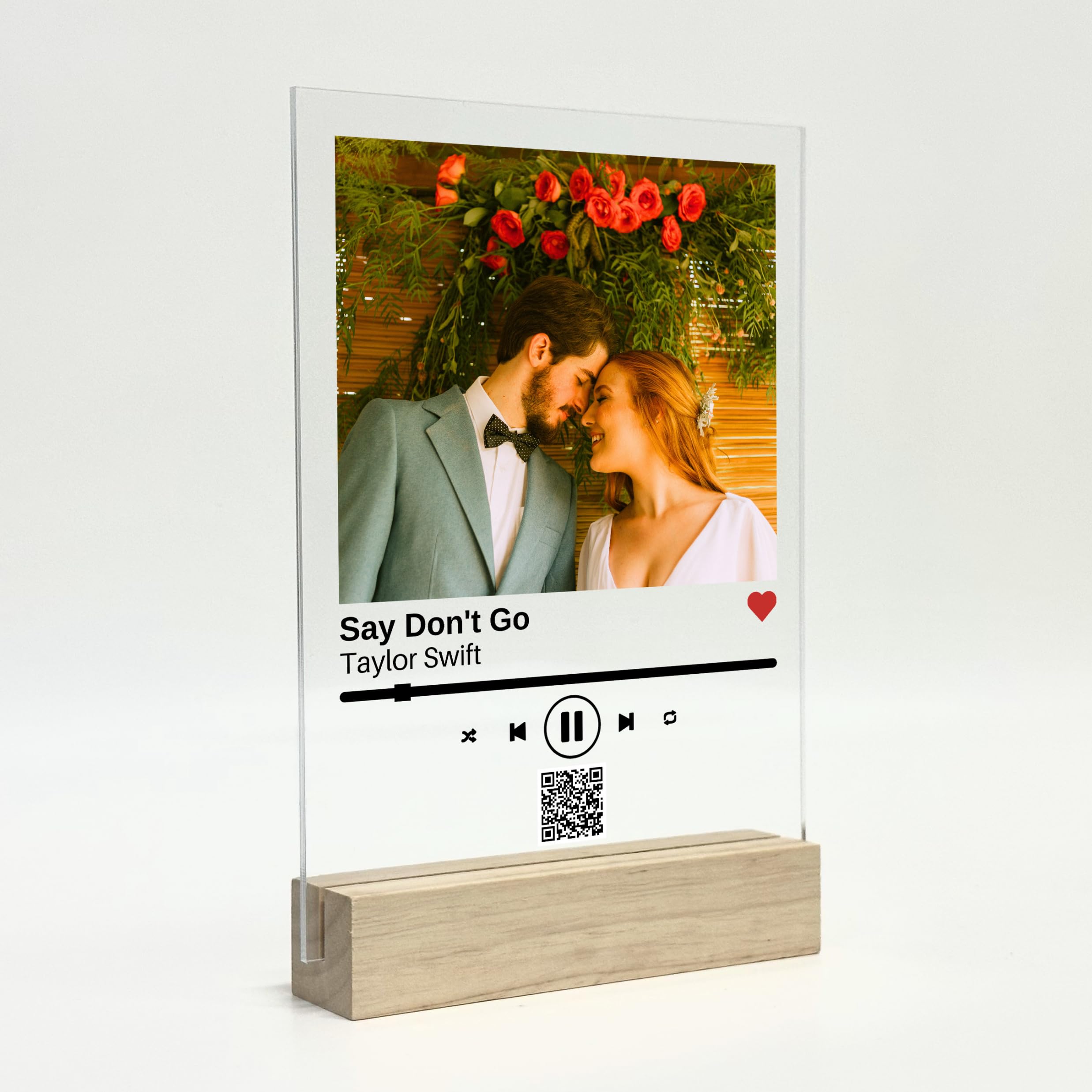 Custom Song Plaque Acrylic - Custom Music Plaque Last Minute Gift for Boyfriend Gift for Her