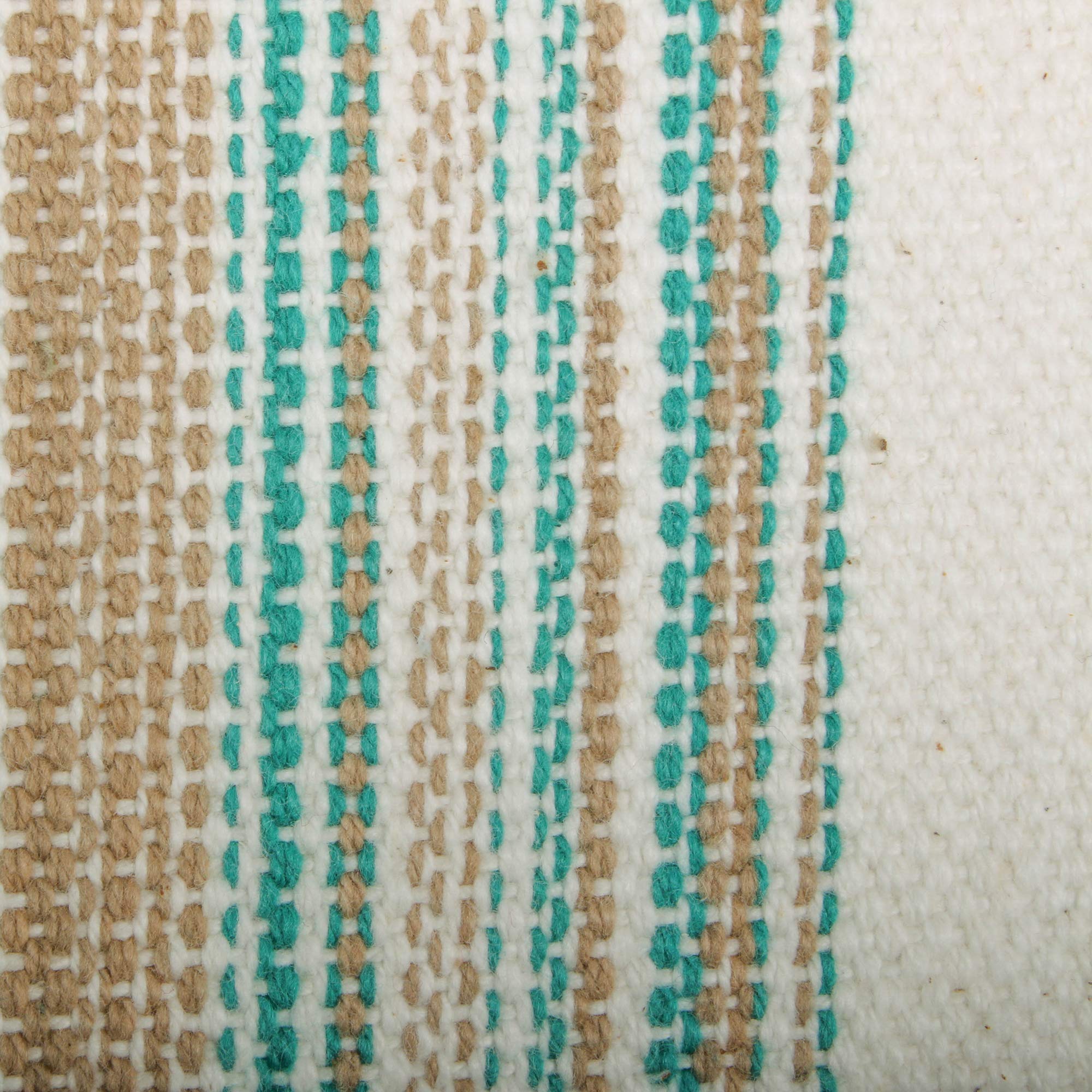 DII Everyday Collection  Fringed Stripe Tabletop  Placemat Set  Teal  6 Piece