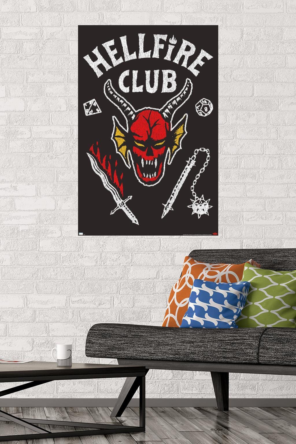 Trends International Netflix Stranger Things: Season 4 - Hellfire Club Wall Poster, 22.375'' X 34'', Unframed Version
