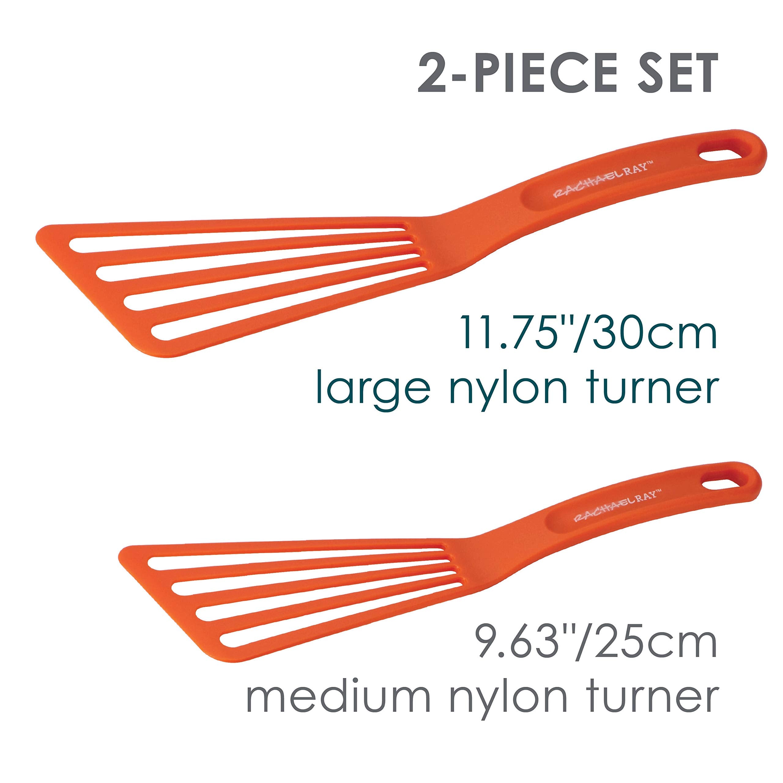 Rachael Ray KitchenTools and Gadgets Nylon Cooking Utensils / Spatula / Fish Turners - 2 Piece, Rose