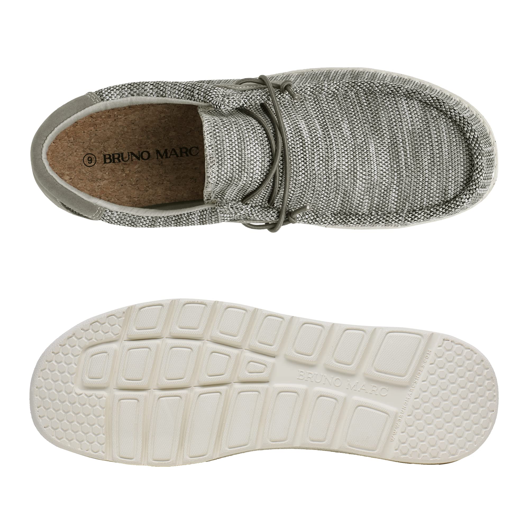 Bruno Marc Mens Breeze Slip-On Stretch Loafers Casual Shoes Lightweight Comfortable Boat Shoe 10,Splice Grey,Size 12 Us