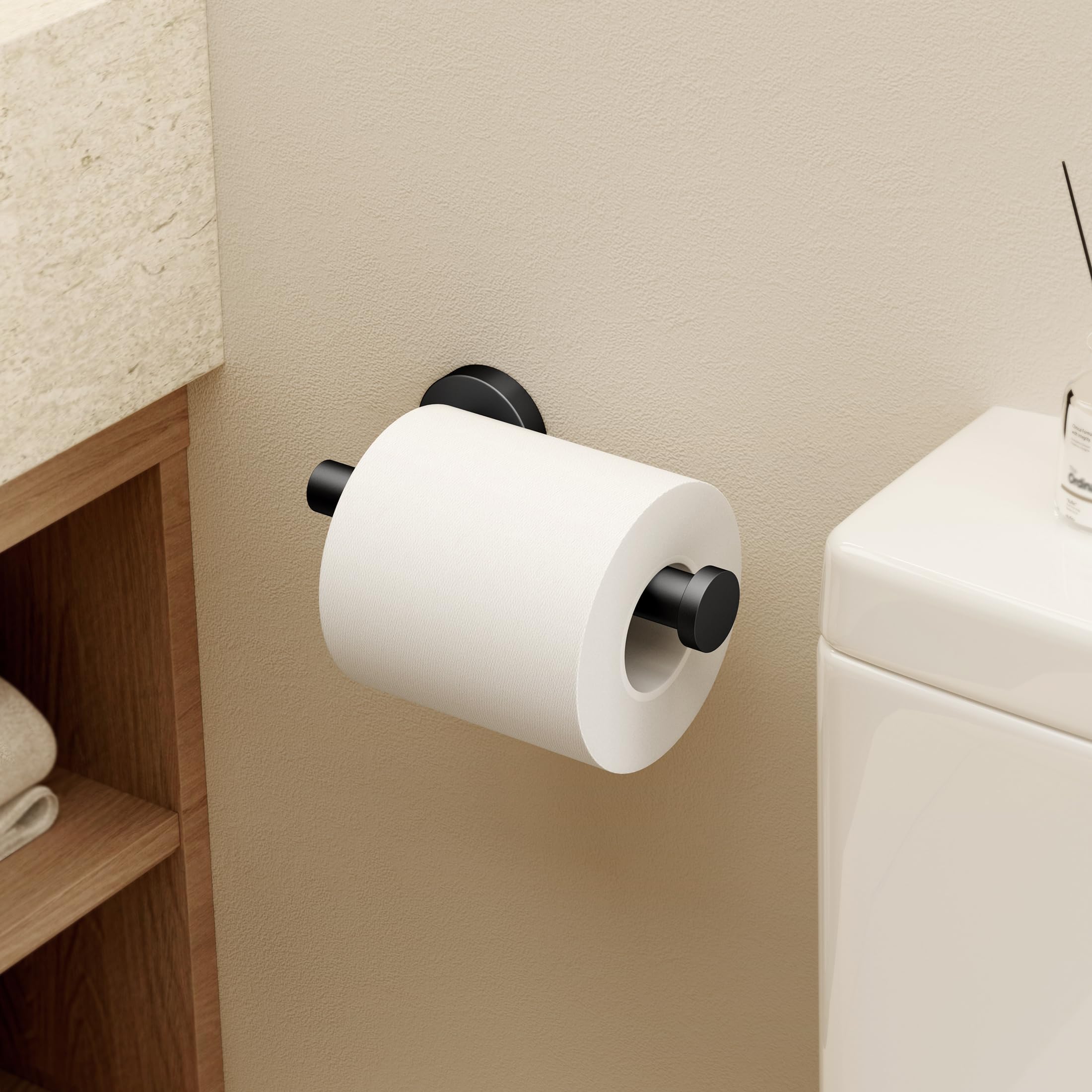 KES Black Toilet Paper Holder  Bathroom Tissue Holder Paper Roll SUS 304 Stainless Steel Wall Mount Matte Black  A2175S12-BK