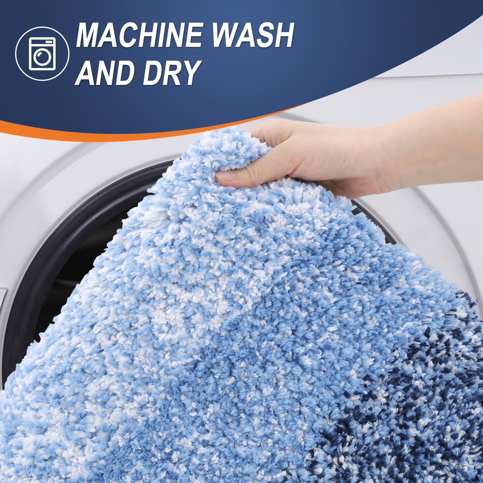 Olanly Bathroom Rug Mat 59X24, Extra Soft And Absorbent Microfiber Bath Rugs, Non-Slip Plush Shaggy Bath Carpet Runner, Machine