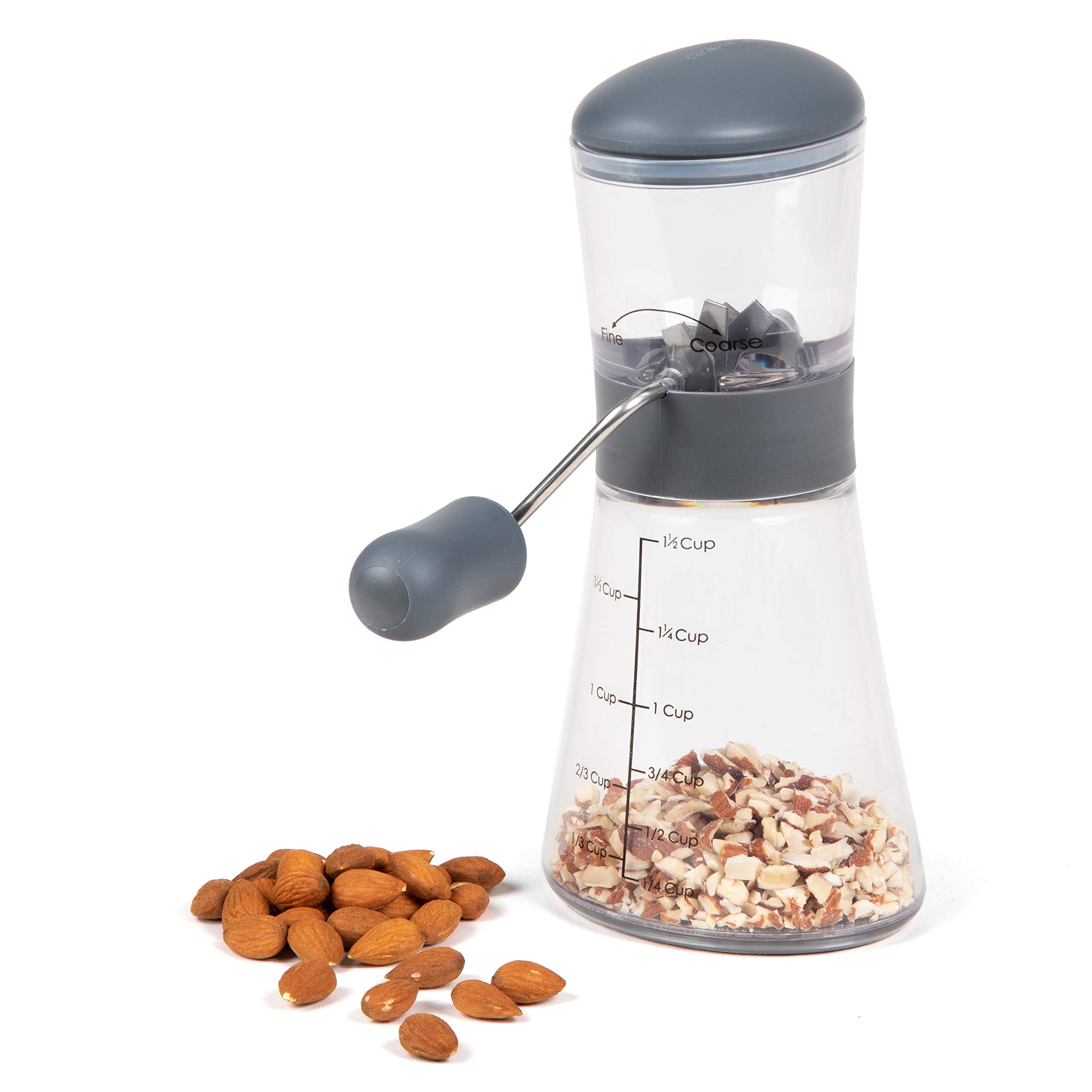 Prepworks By Progressive Nut Chopper With Non-Skid Base, Gray